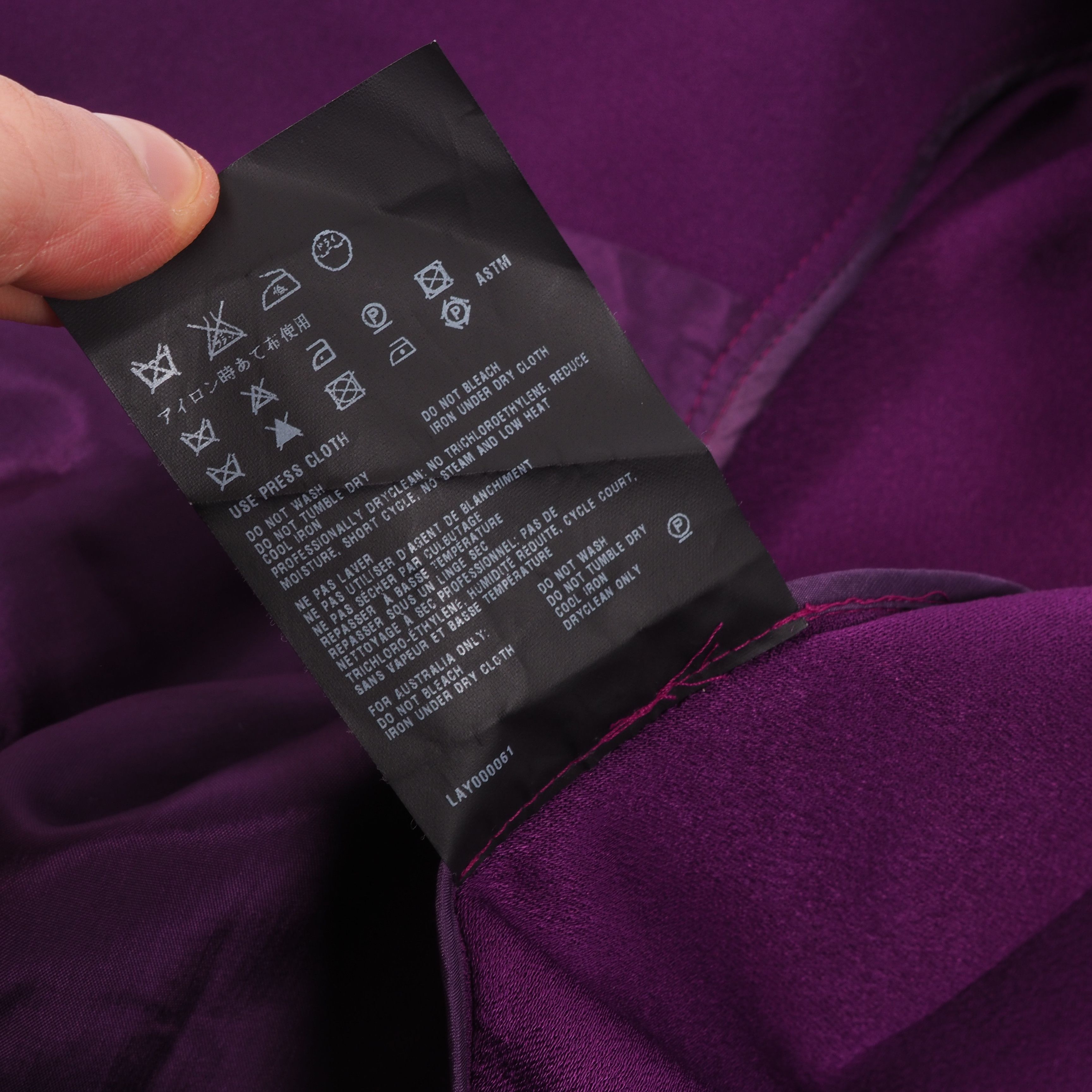 Prada Prada Vintage Purple Silk Peplum Tie Jacket Size M / US 6-8 / IT 42-44 - 8 Thumbnail