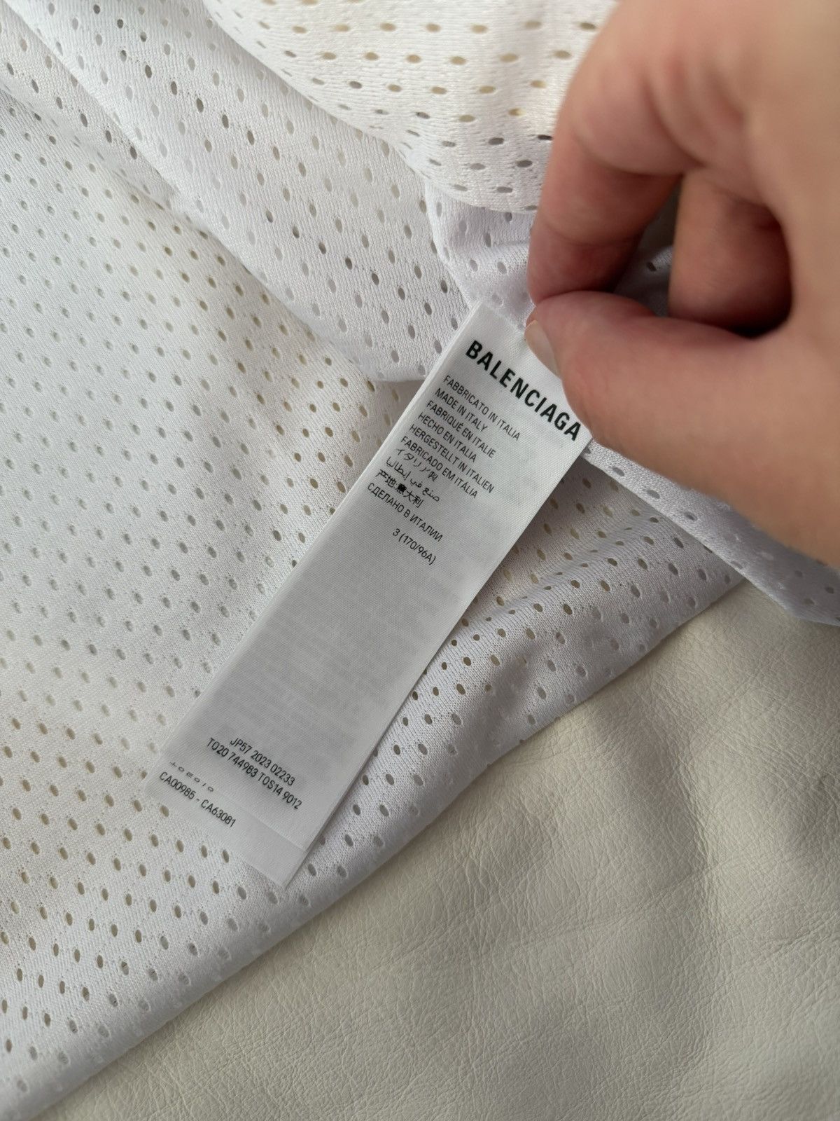 Balenciaga Balenciaga SS23White Runway Moto Jacket Sz.3 Size US L / EU 52-54 / 3 - 16 Thumbnail