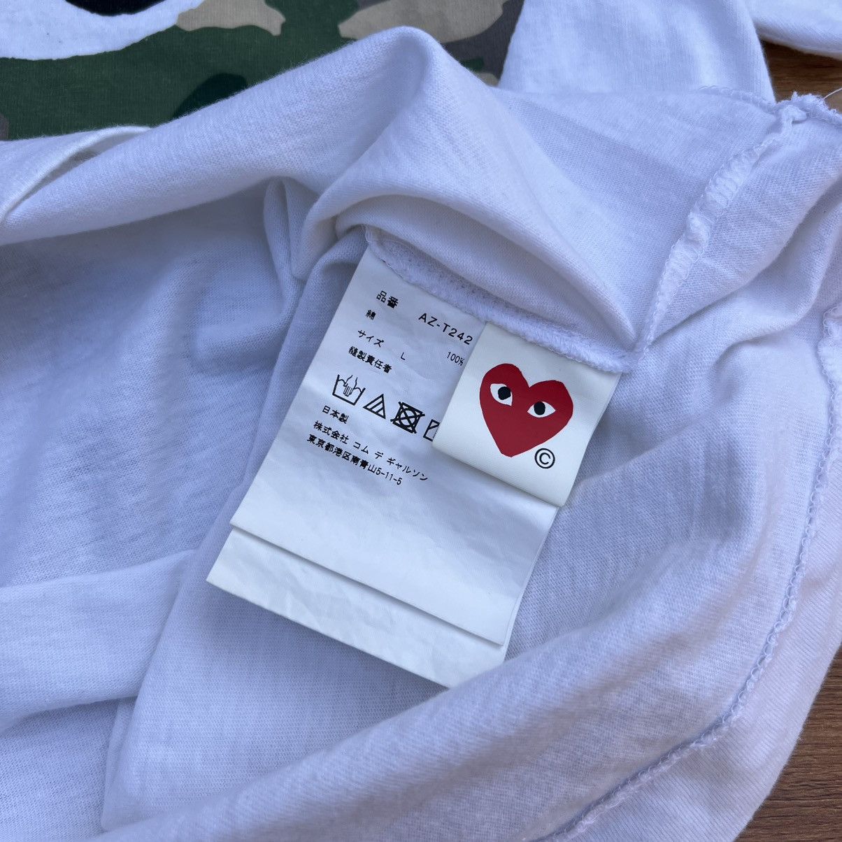 Comme des Garcons Comme Des Garçons Play Big Heart Camouflage T-shirt Size US L / EU 52-54 / 3 - 8 Thumbnail