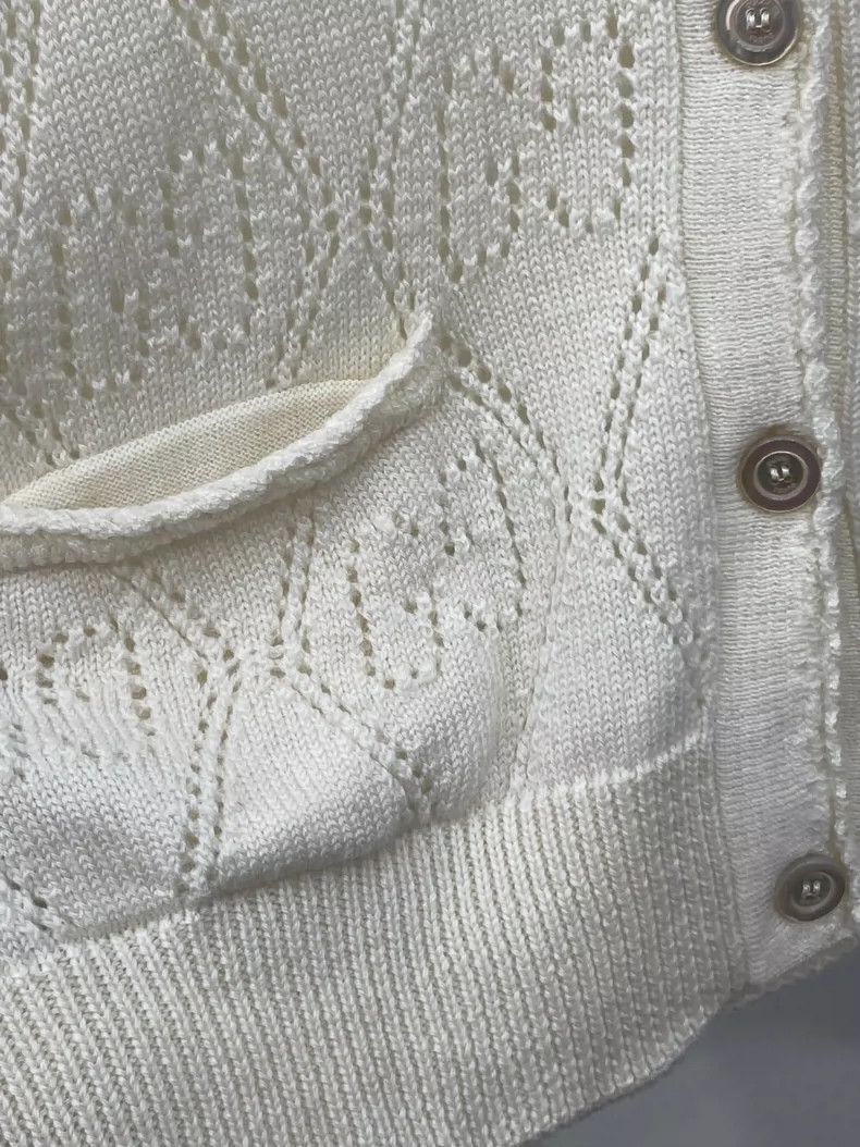 Gucci Gucci Knitted hollow jacquard double G wool cardigan jacket Size M / US 6-8 / IT 42-44 - 4 Thumbnail