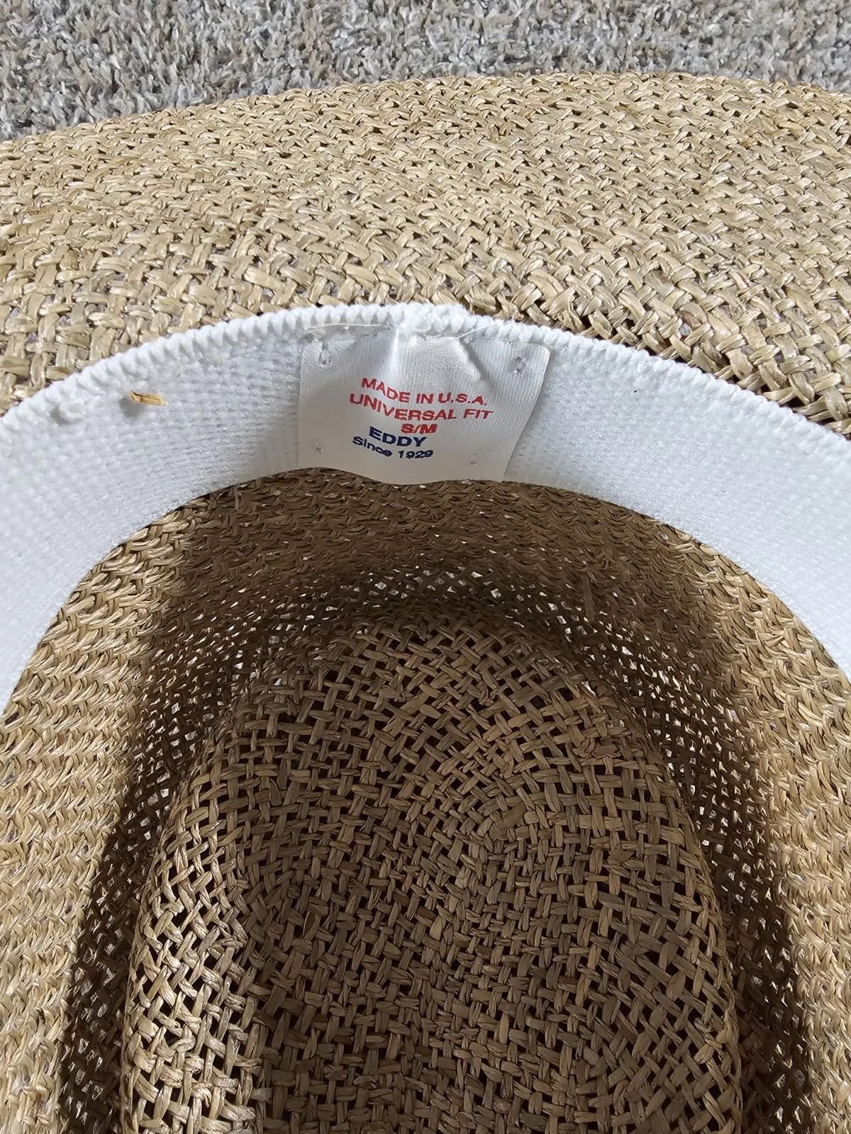 Eddie Bauer Vintage Eddy Brothers Straw Hat Made In USA S/M Size ONE SIZE - 6 Thumbnail