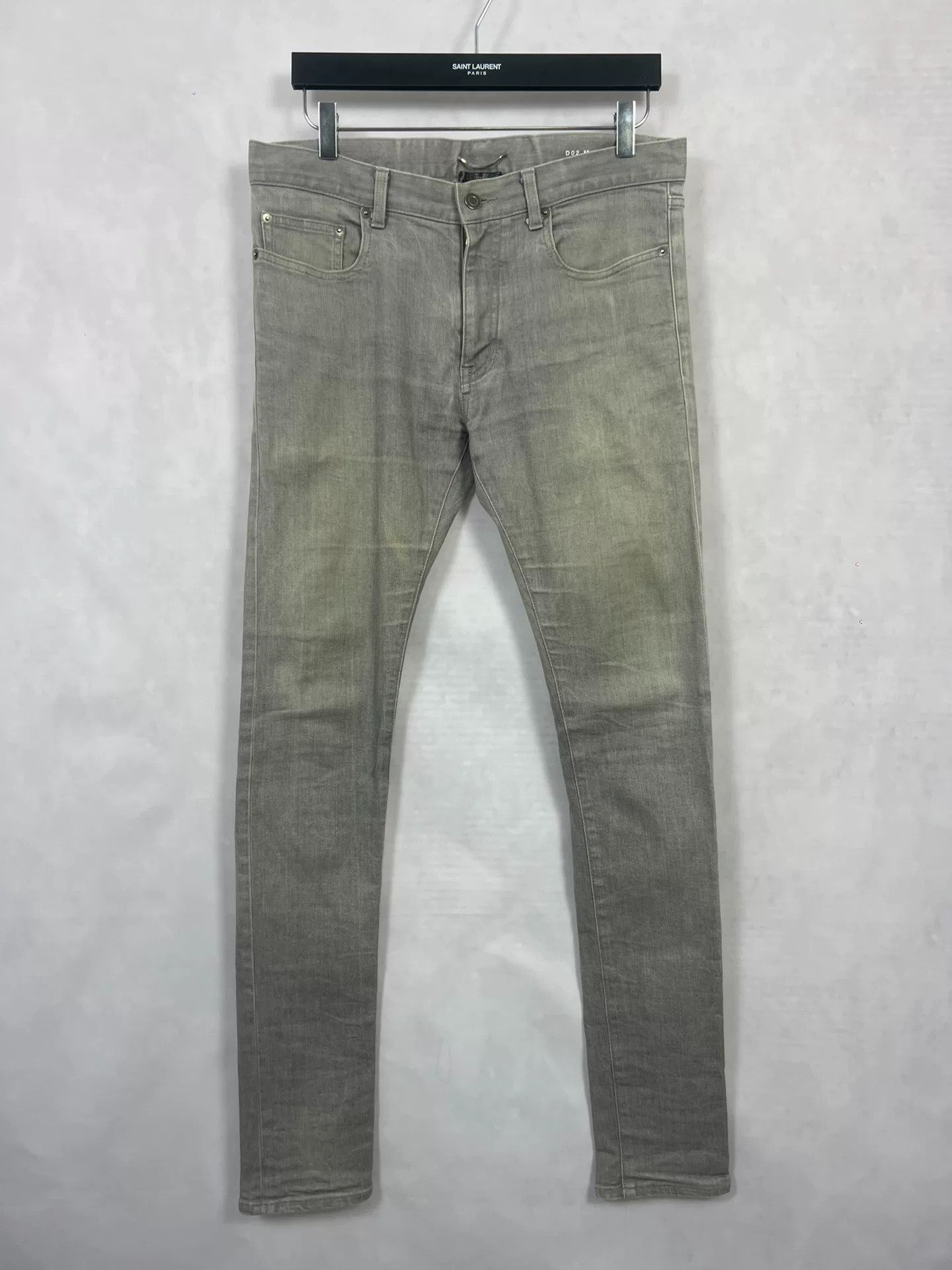 Saint Laurent Paris Saint Laurent Light Gray Denim Pants Size US 32 / EU 48 - 1 Thumbnail
