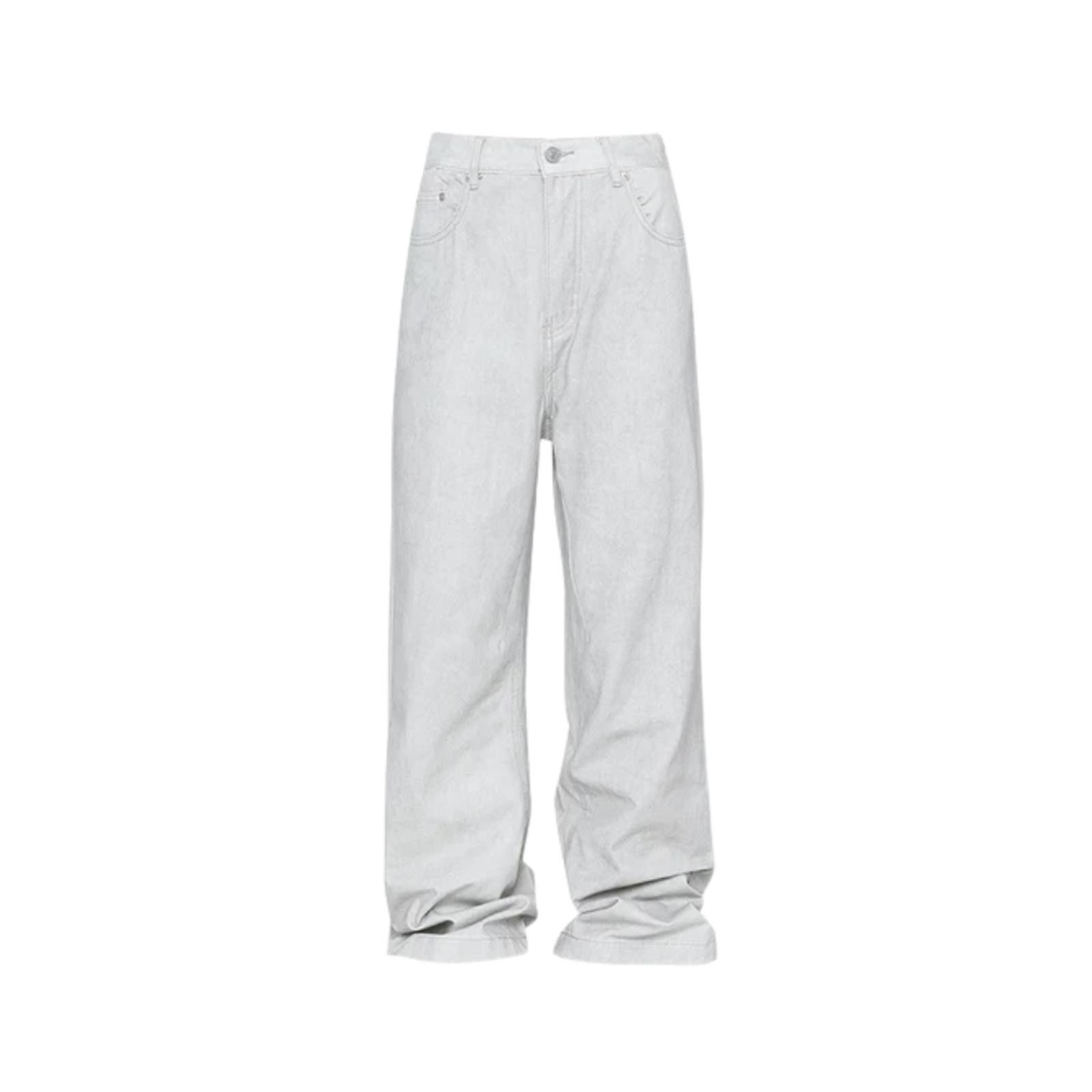 Vintage White Oversized Flare Denim Jeans Size US 30 / EU 46 - 2 Thumbnail