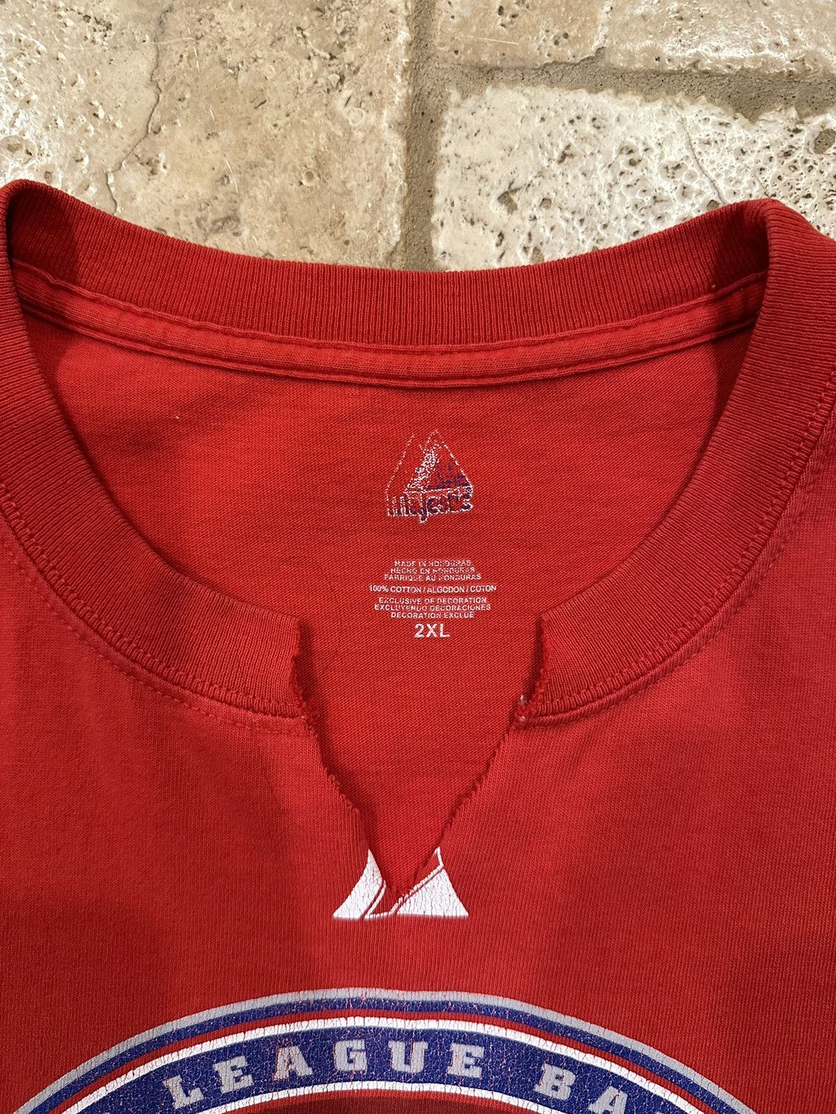 MLB × Majestic × Vintage Vintage Majestic MLB Phillies 2008 World Series Red T-Shirt Size US XXL / EU 58 / 5 - 7 Thumbnail