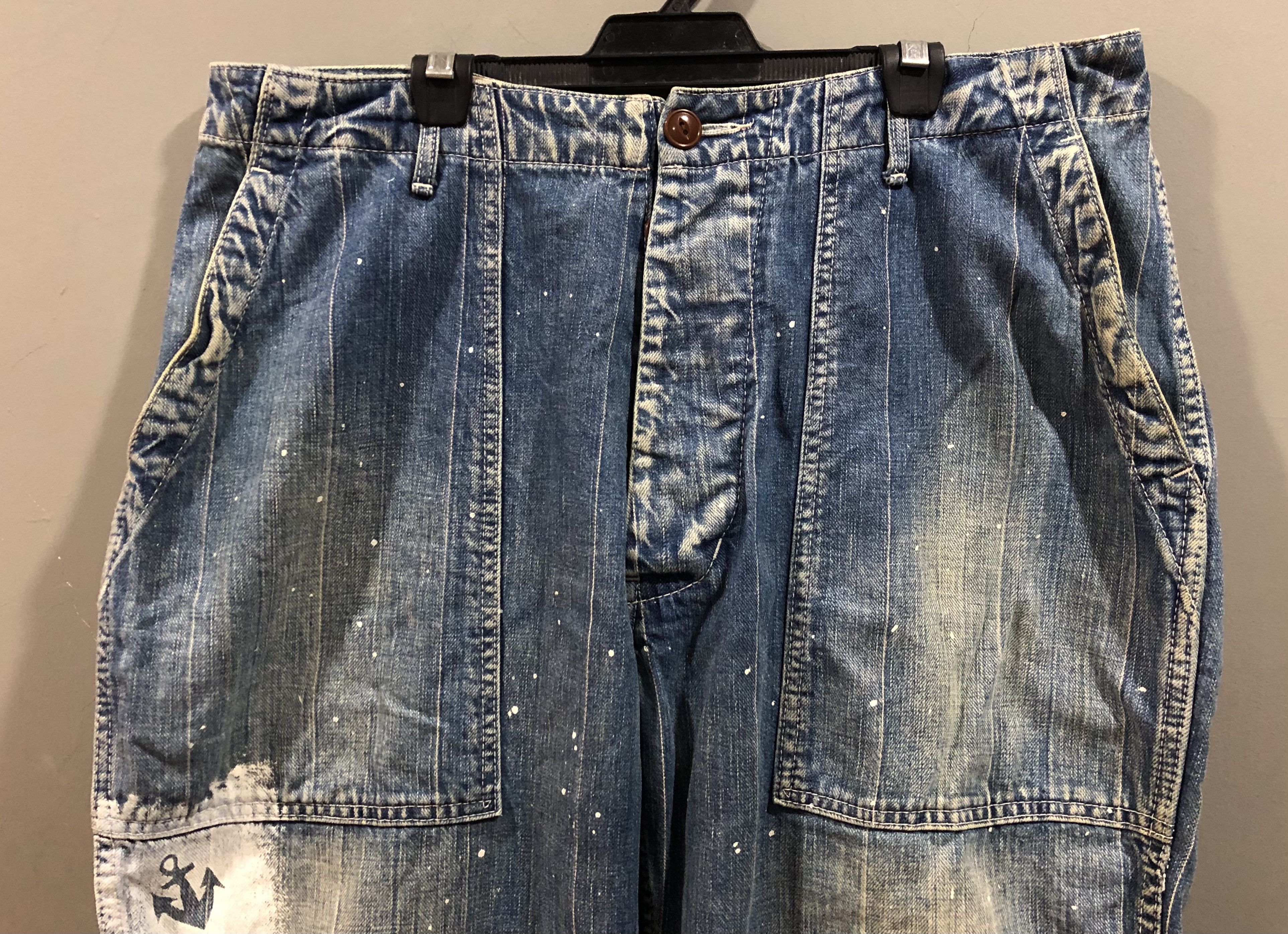 Avirex Vintage Avirex Army Usn Denim Baker Pants Size US 34 / EU 50 - 3 Thumbnail