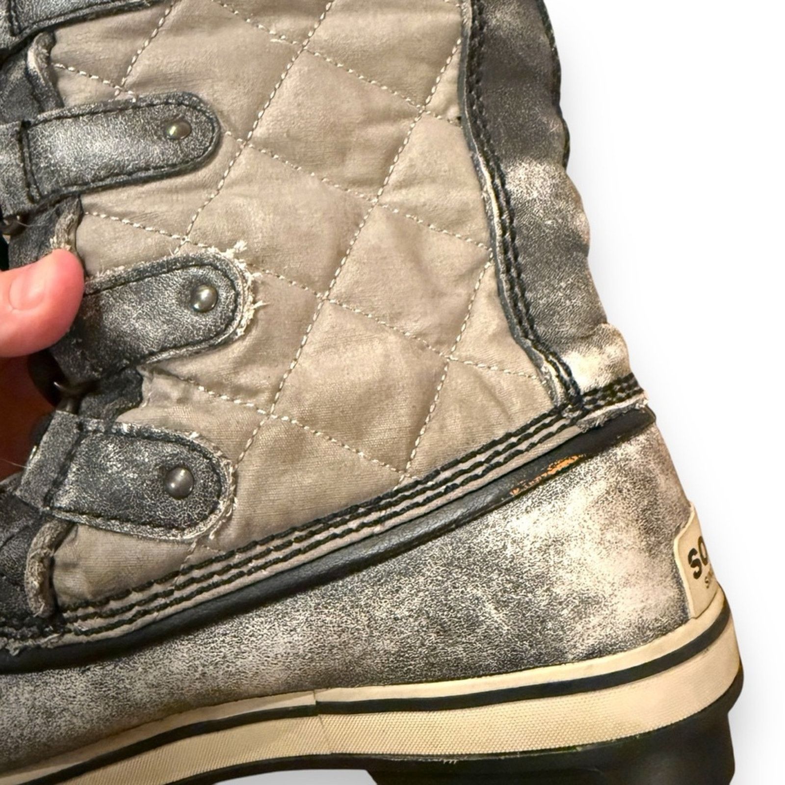 SOREL Sorel Tofino Tall Gray Waterproof Lace Up Snow Boots Sz 7.5 Size US 7.5 / IT 37.5 - 8 Thumbnail
