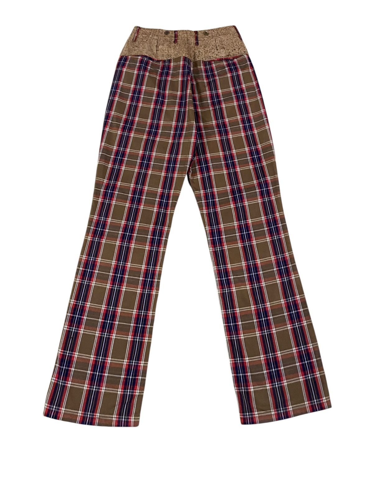Kapital Rare Vintage Brand Kapital Checked Blend Cropped Pants 1990s Size US 27 - 2 Thumbnail