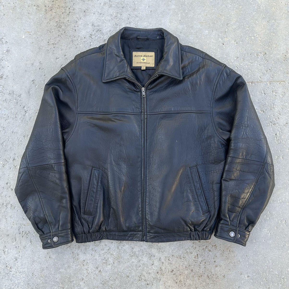 Other VTG 90’s Boston Harbor Outdoorwear Black Leather Jacket Size US L / EU 52-54 / 3 - 1 Thumbnail