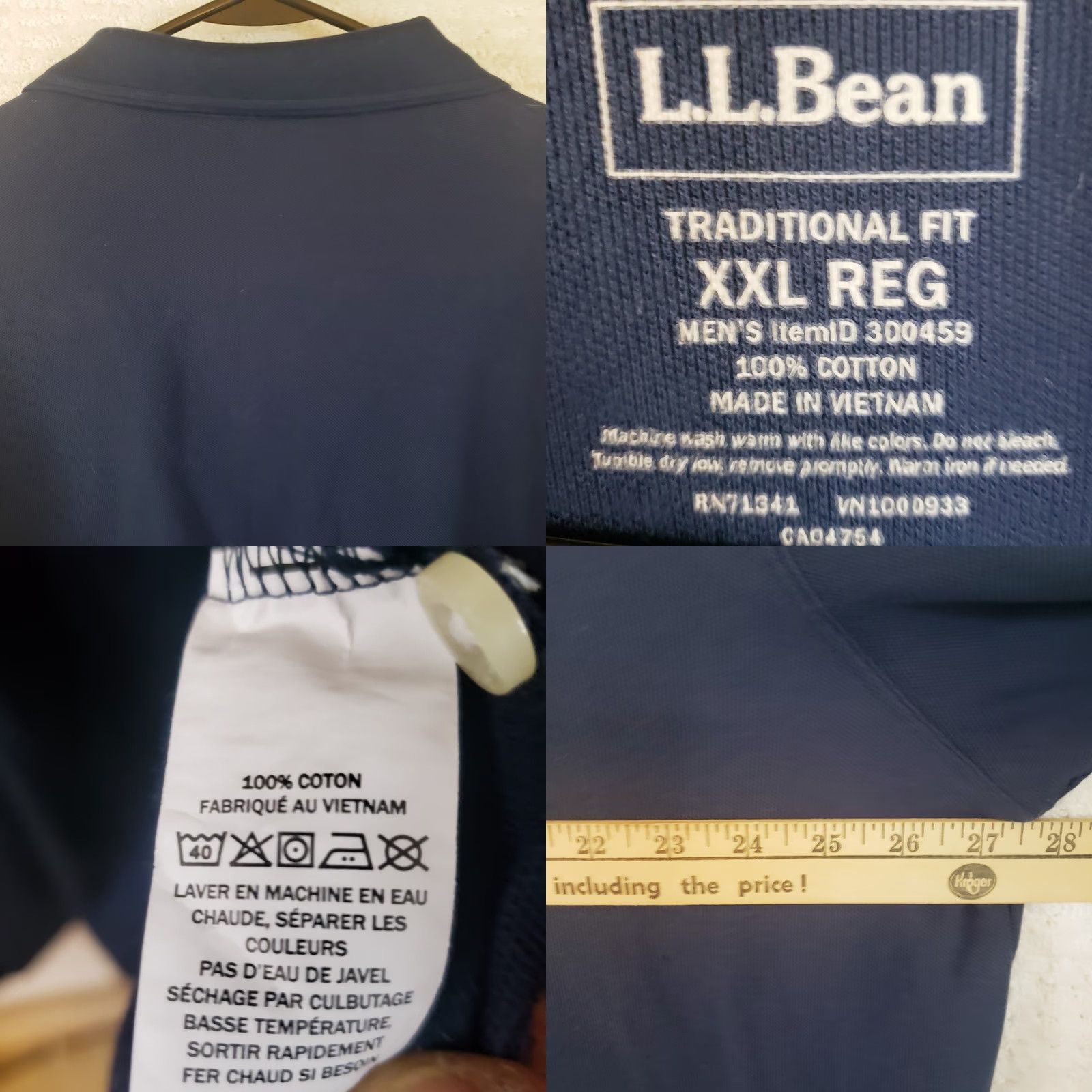 Vintage VINTAGE LL Bean Shirt Mens XXL Navy Blue Traditional Fit Long Sleeve Polo 300459 Heavy Size US XXL / EU 58 / 5 - 8 Thumbnail