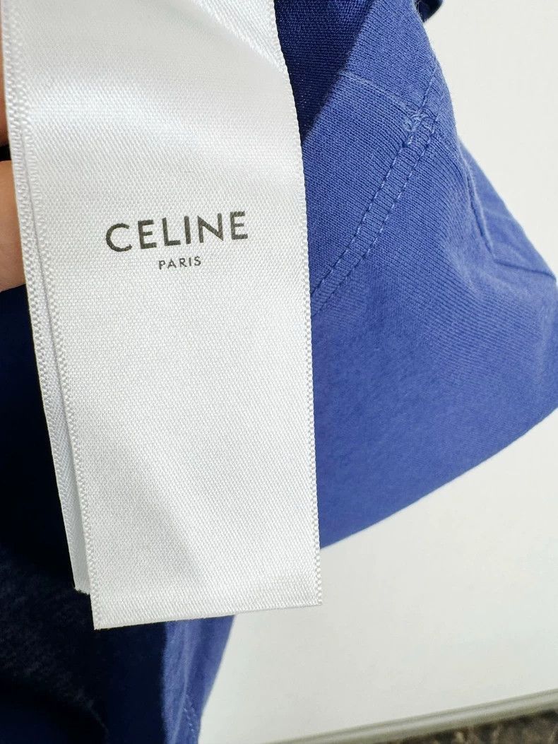 Celine Celine Blue Short Sleeve TShirt Size S / US 4 / IT 40 - 5 Thumbnail