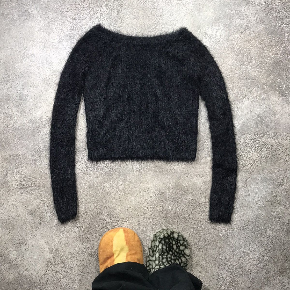Vintage Vintage Y2K ABSTRACT FURRY MOHAIR SWEATER Knitted Oversized Size S / US 4 / IT 40 - 1 Thumbnail