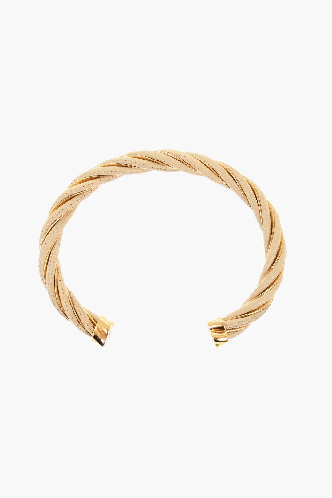 Bottega Veneta og1mm0426 Size: OS / Nappa Leather Bangle in Beige Size ONE SIZE - 1 Thumbnail