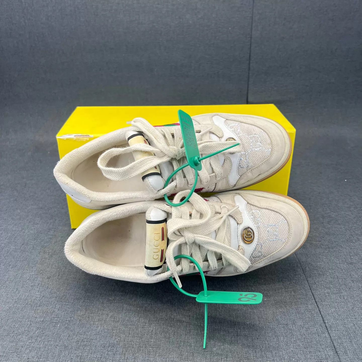 Gucci Gucci distressed blush sneakers women's 39 like new Size US 8.5 / IT 38.5 - 7 Thumbnail