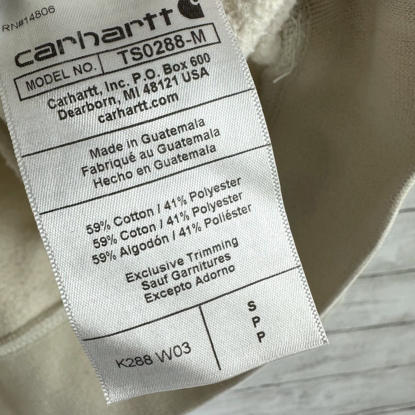 Carhartt Carhartt Gray K288 Men’s Size Small Hoodie Tan sleeve Logo Size US S / EU 44-46 / 1 - 5 Thumbnail