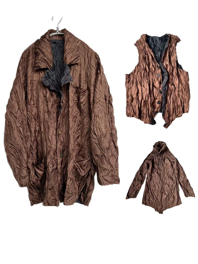 Issey Miyake Issey Miyake Brown pleated top Size M / US 6-8 / IT 42-44 - 2 Thumbnail
