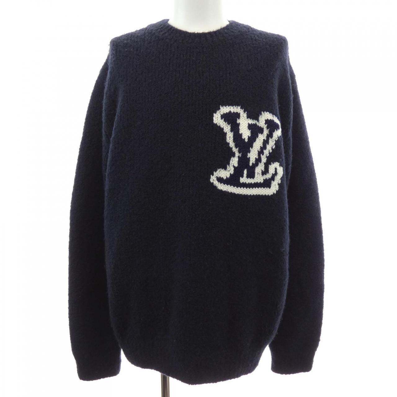 Louis Vuitton Louis Vuitton Louis Vuitton LV Intarsia Crewneck Knit Textile Tops HLN43WVSS DUTY FREE for USA Size ONE SIZE - 1 Thumbnail