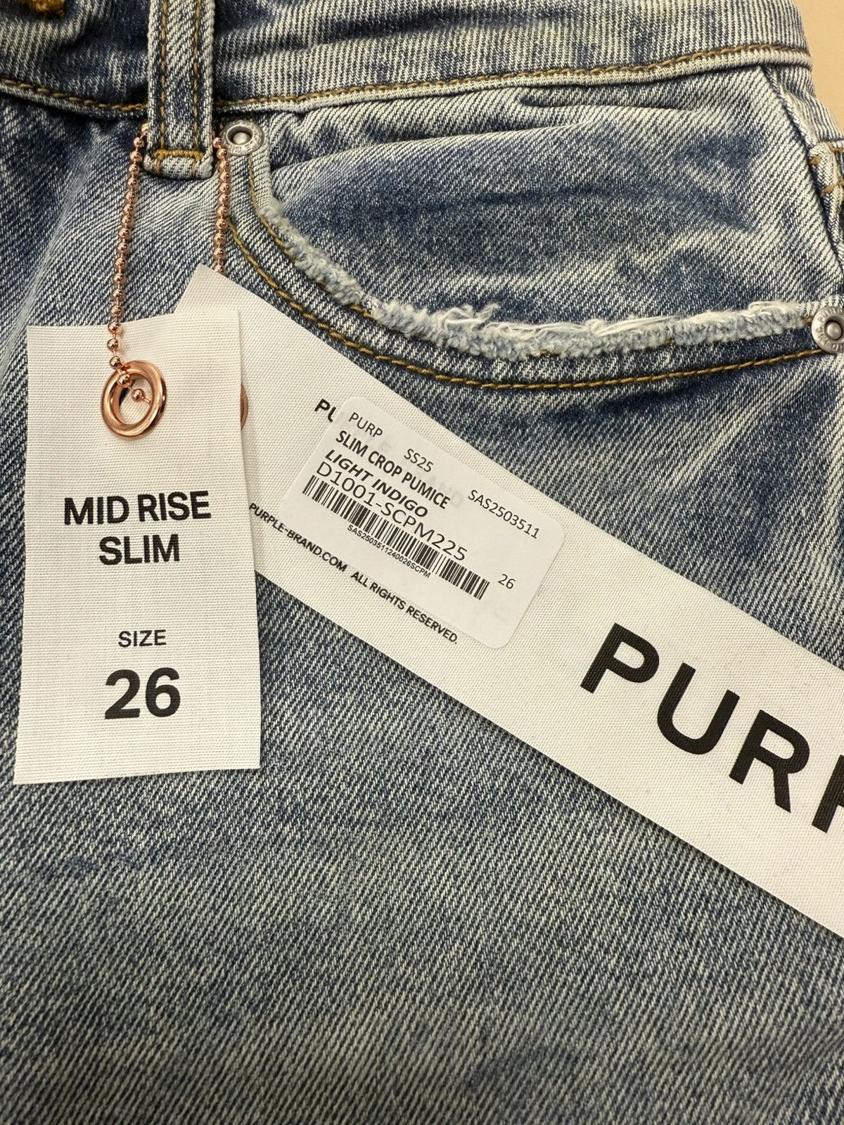 Other Purple Brand Slim Crop Pumice Jeans Size 26" / US 2 / IT 38 - 2 Thumbnail
