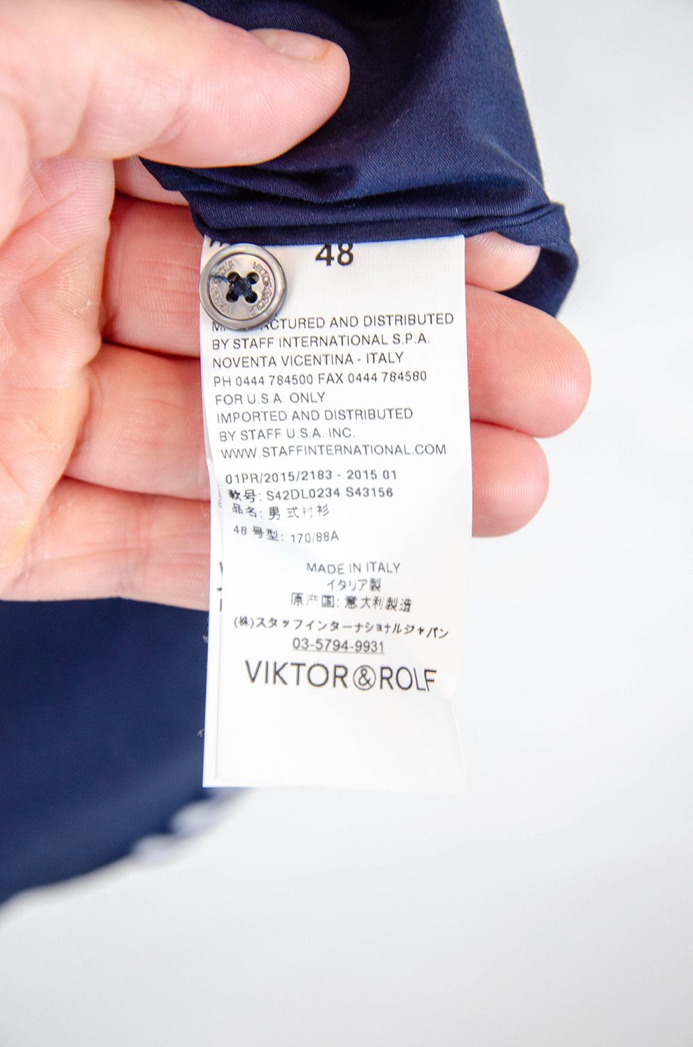 Viktor & Rolf Viktor & Rolf Panel Shirt Navy – Size IT48 Size 38R - 10 Thumbnail