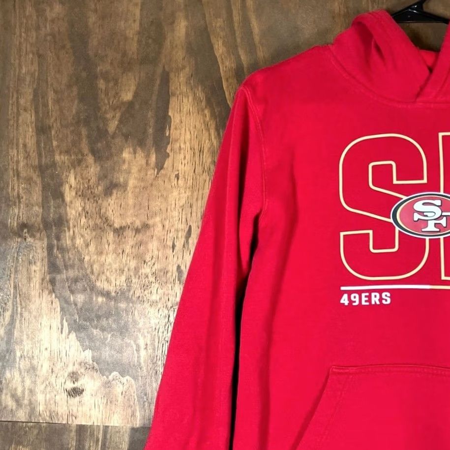 Nike Nike Mens Sweatshirt Football 49ers Pullover Hoodie XL Red Kangaroo Pocket Size US XL / EU 56 / 4 - 4 Thumbnail