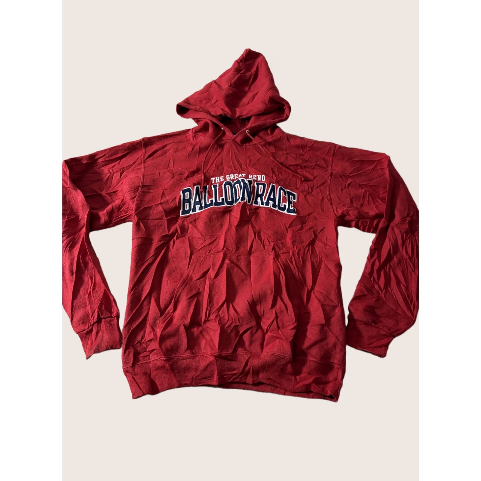Champion VINTAGE Champion Hoodie Mens M Red The Great Reno Balloon Race Pullover Sweatshirt Size US M / EU 48-50 / 2 - 1 Thumbnail