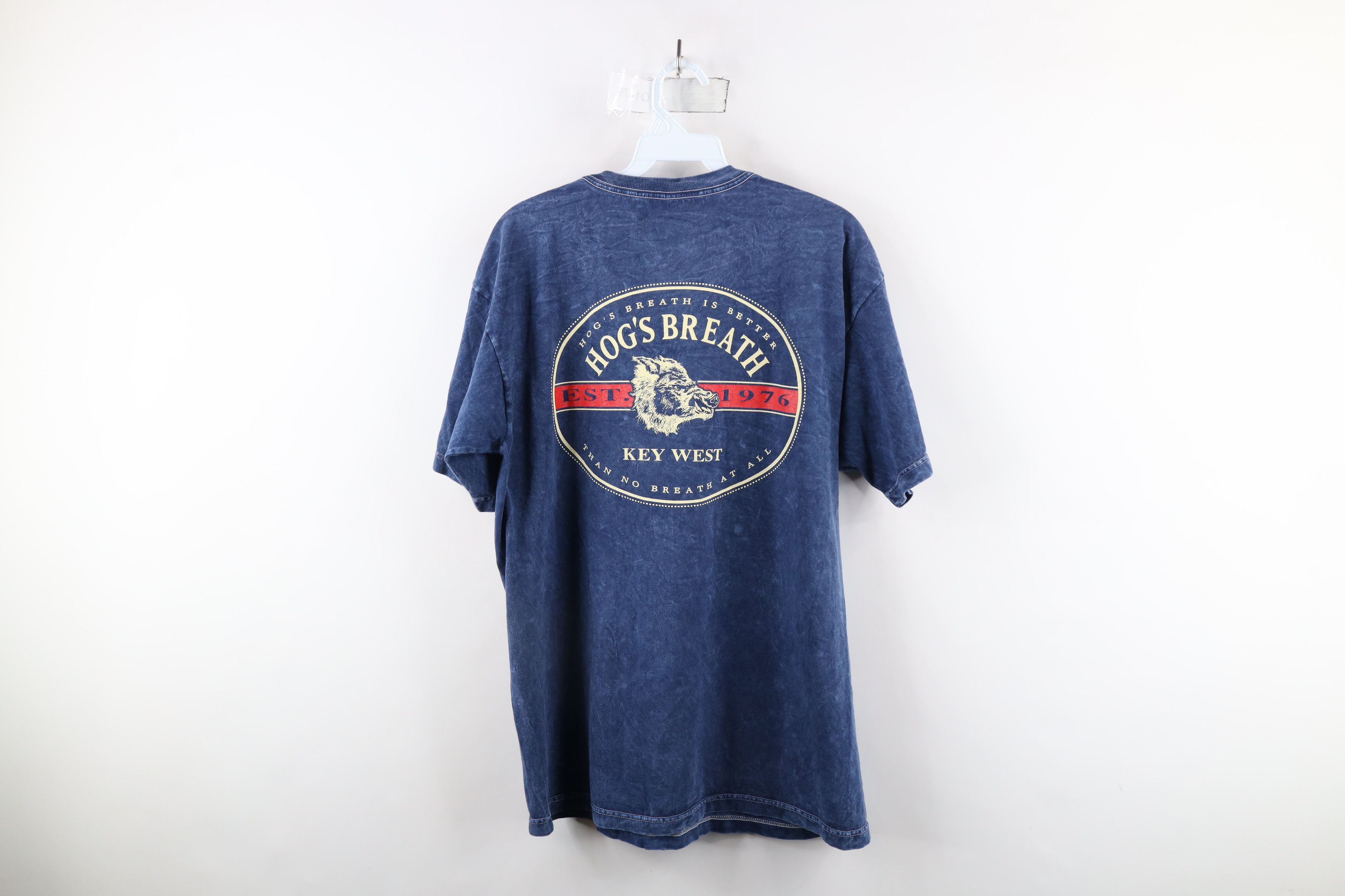 Vintage Vintage 90s Streetwear Wash Hogs Breath Saloon T-Shirt USA Size US M / EU 48-50 / 2 - 8 Thumbnail