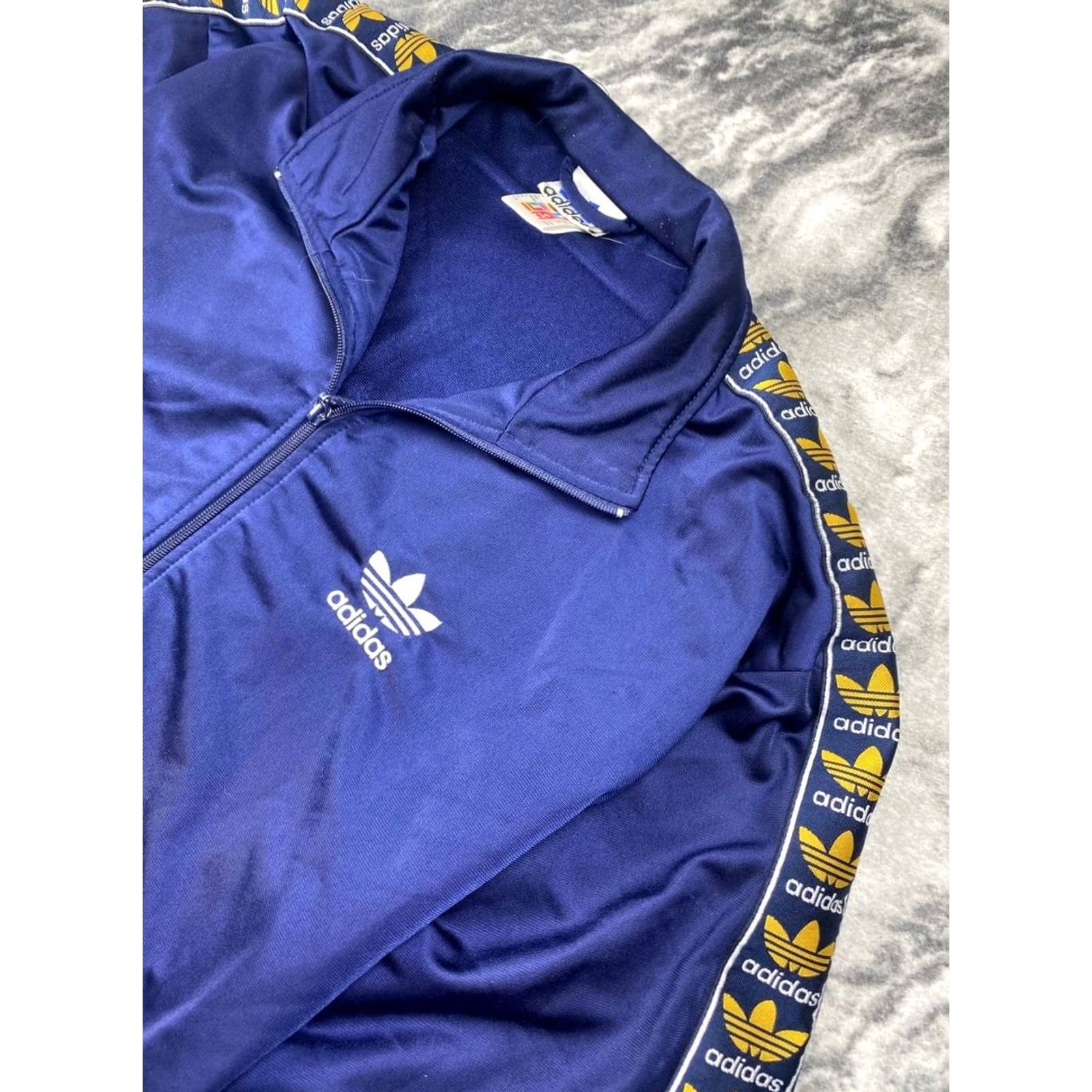Adidas VINTAGE Adidas 90s Tracksuit Jacket Pants Men M Blue Jacket Pants (2 Piece) Logo Pockets Zip Size 40R - 4 Thumbnail