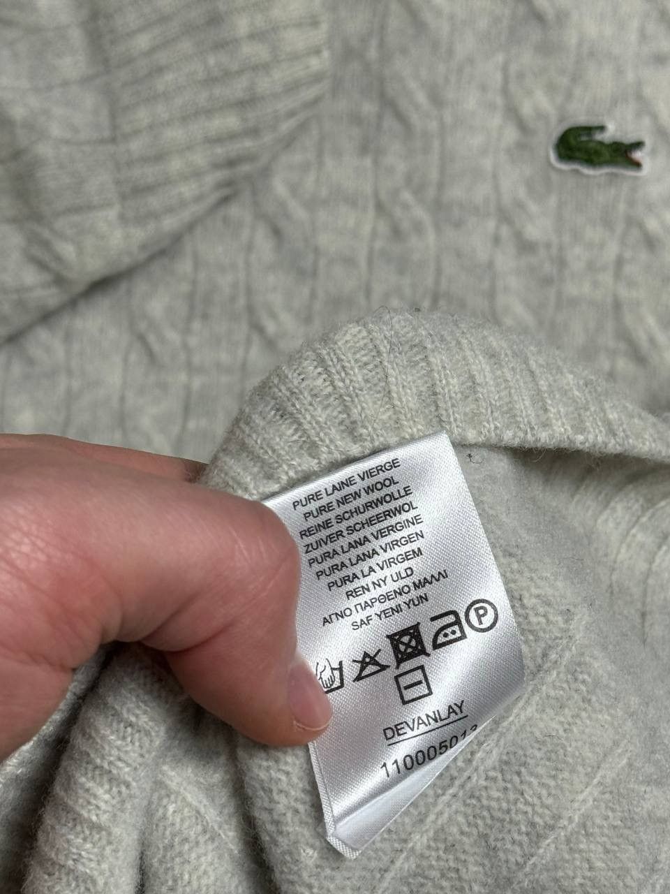 Lacoste × Vintage 🇫🇷 Vintage 90s Lacoste Wool Sweater made in France Rare Retro Size US M / EU 48-50 / 2 - 7 Thumbnail