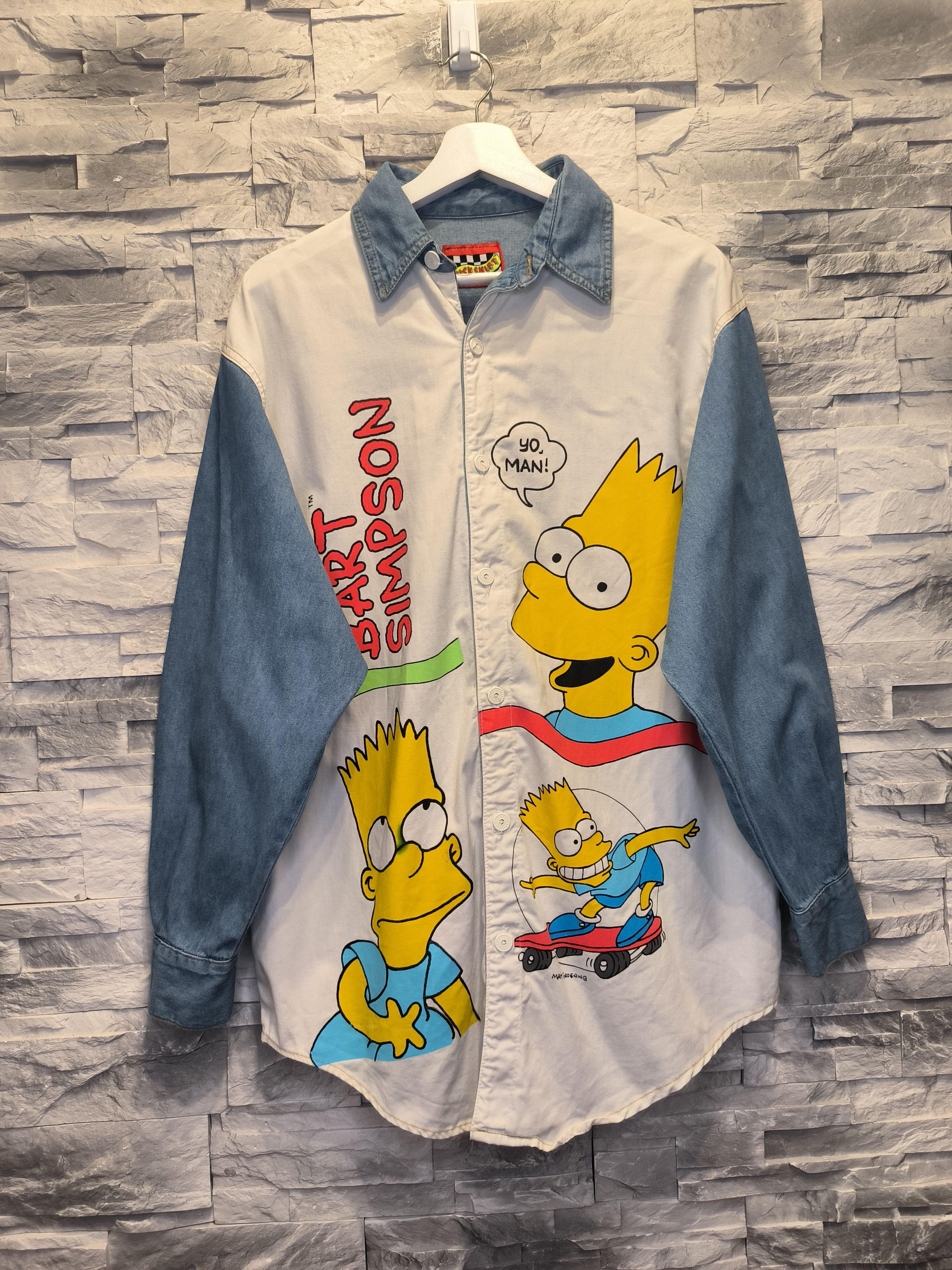 The Simpsons × Vintage Vintage The Simpsons Stickshift 90s Shirt Bart Button-Up Size US L / EU 52-54 / 3 - 1 Thumbnail