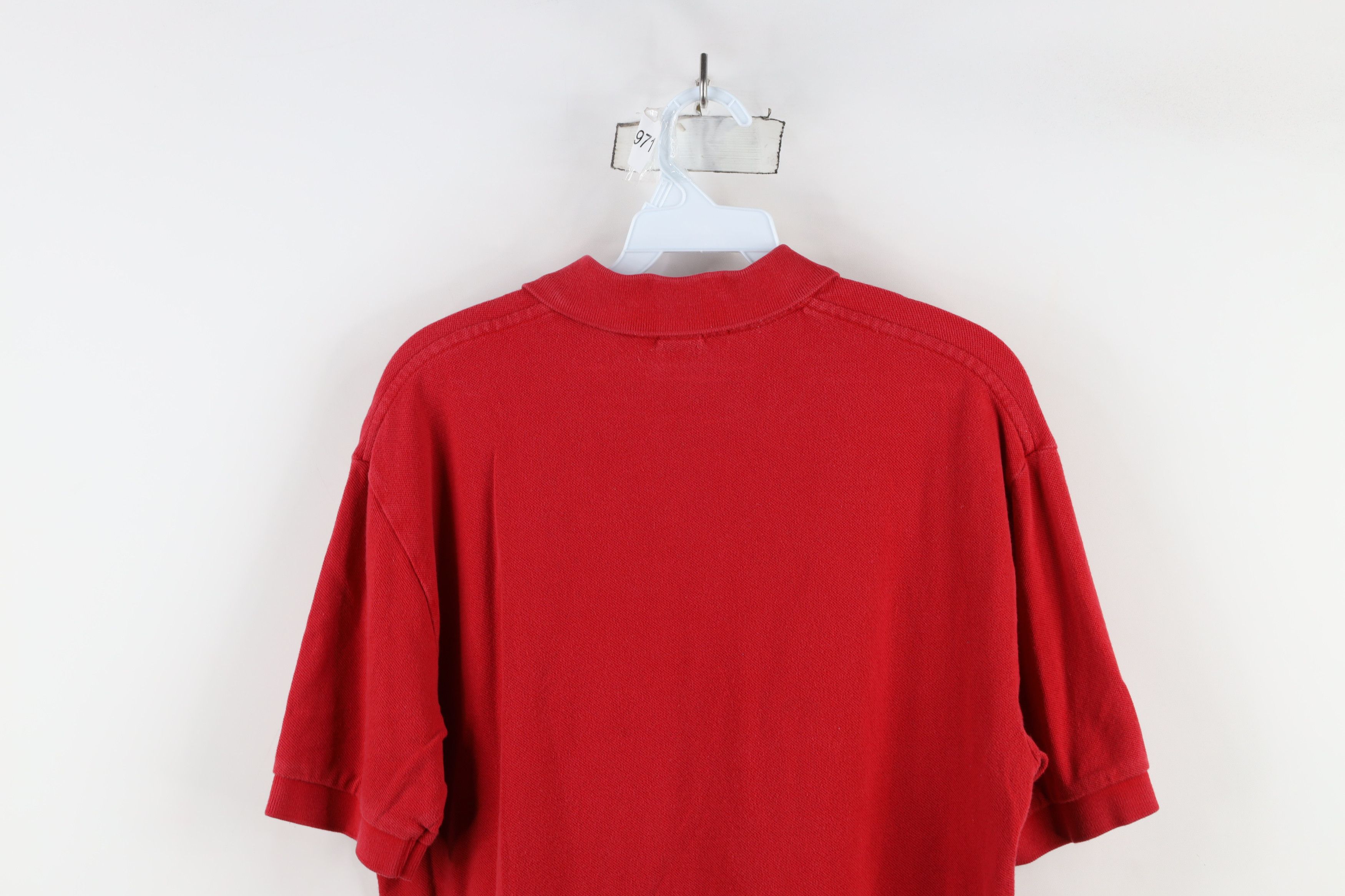 Ralph Lauren × Vintage Vintage 90s Ralph Lauren Pique Cotton Knit Polo Shirt Red Size US S / EU 44-46 / 1 - 11 Thumbnail