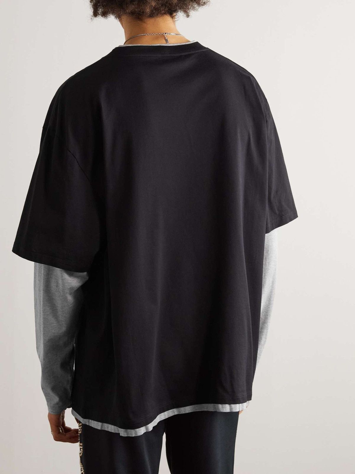 Celine Skater Layered Logo Print Longsleeve T-shirt Size US M / EU 48-50 / 2 - 3 Thumbnail
