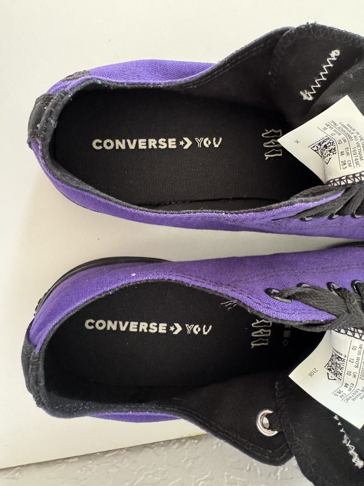 Converse Purple Converse CTAS Low Top Varsity Embroidery Size US 10 / EU 43 - 2 Thumbnail