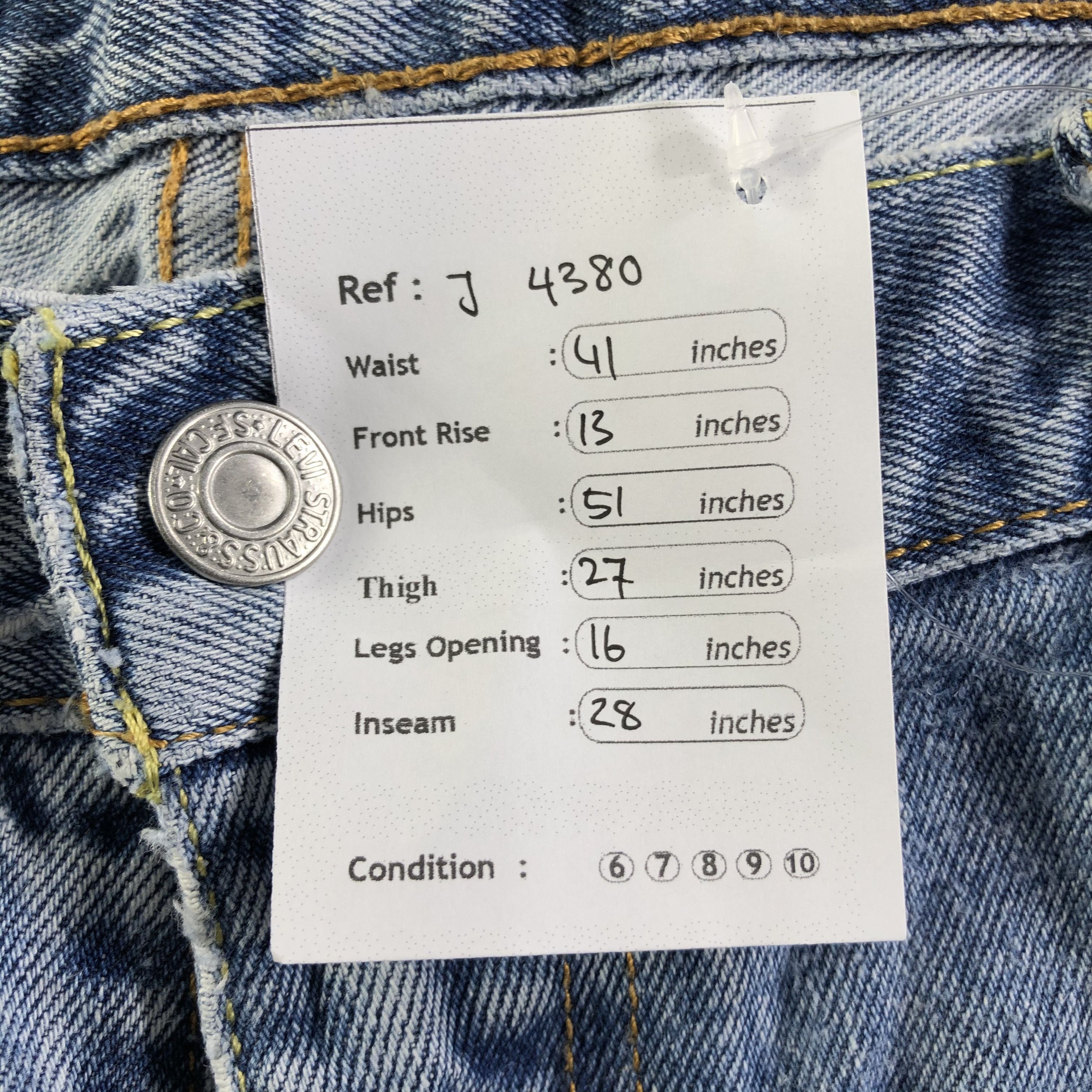 Levi's Vintage Blue Wash Levis 560 Jeans-J4380 Size US 41 - 12 Thumbnail