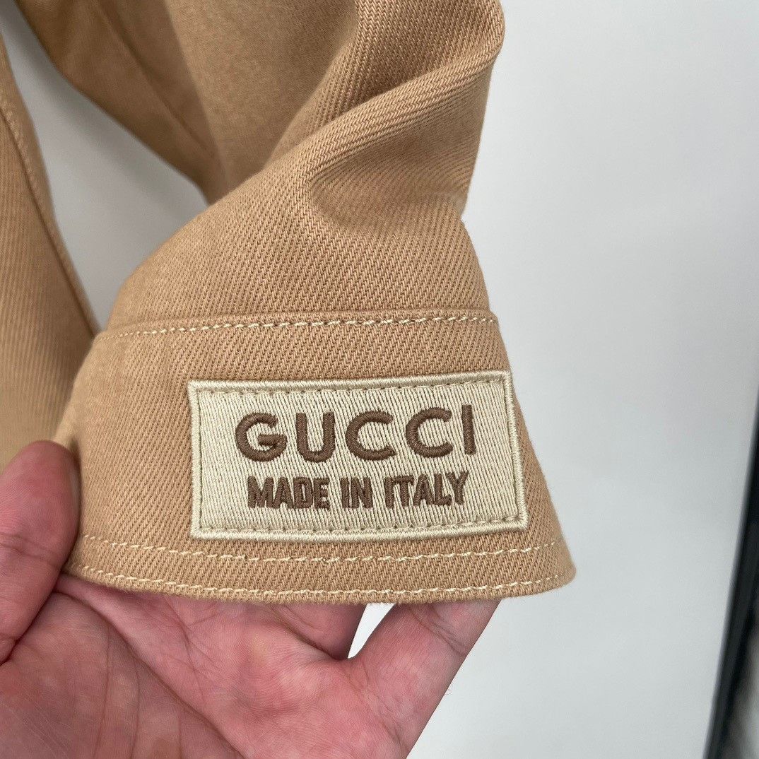Gucci Gucci embossed double G-sleeved denim jacket Size US S / EU 44-46 / 1 - 4 Thumbnail