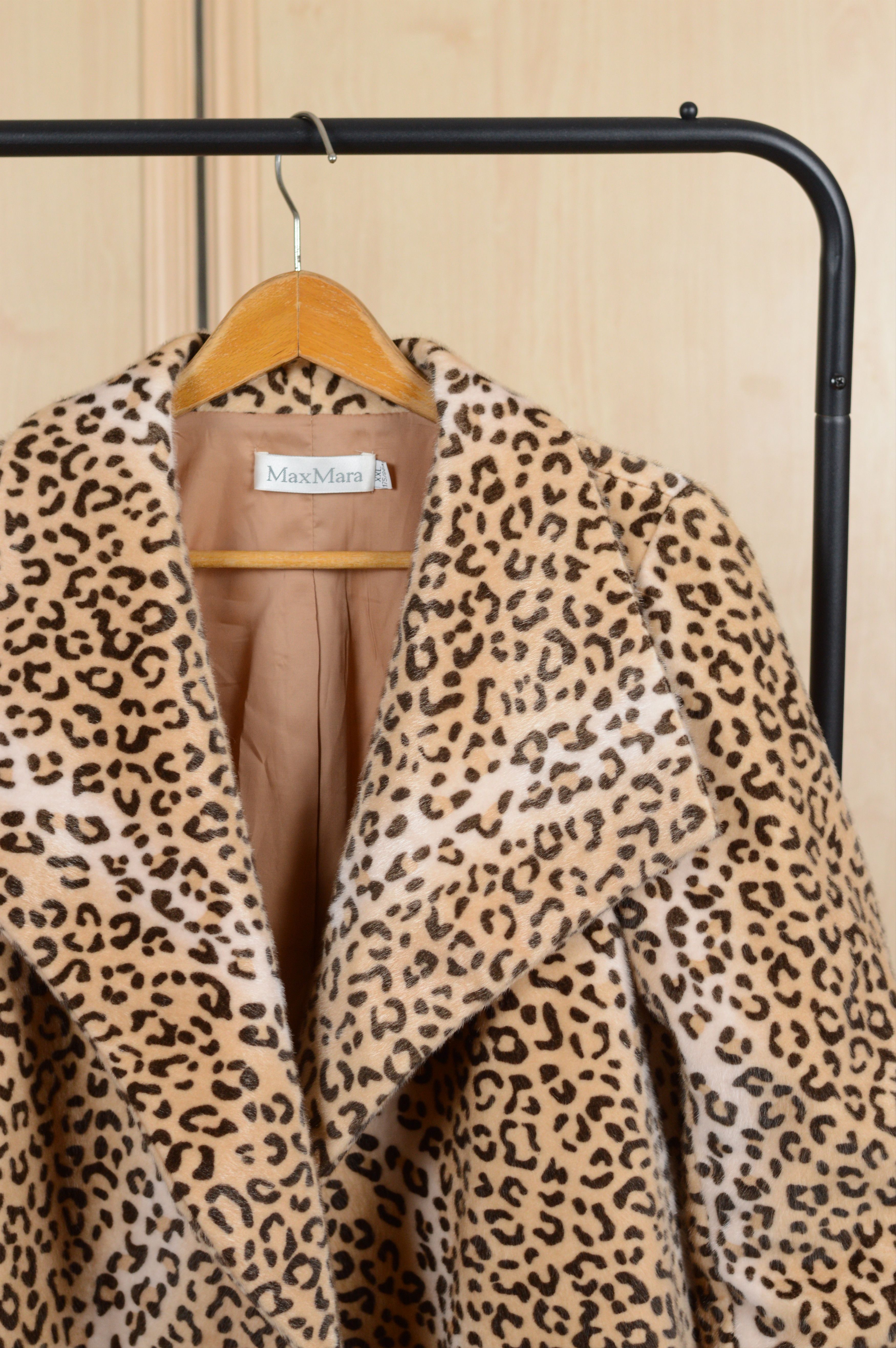 Max Mara Max Mara Leopard Wool Pea Coat Size XXL / US 16-18 / IT 52-54 - 2 Thumbnail