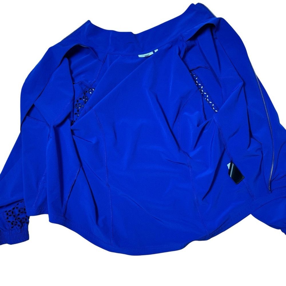 Chicos Chico's Neema Cutwork Rich Cobalt Jacket Size 3 US XL Size XL / US 12-14 / IT 48-50 - 6 Thumbnail