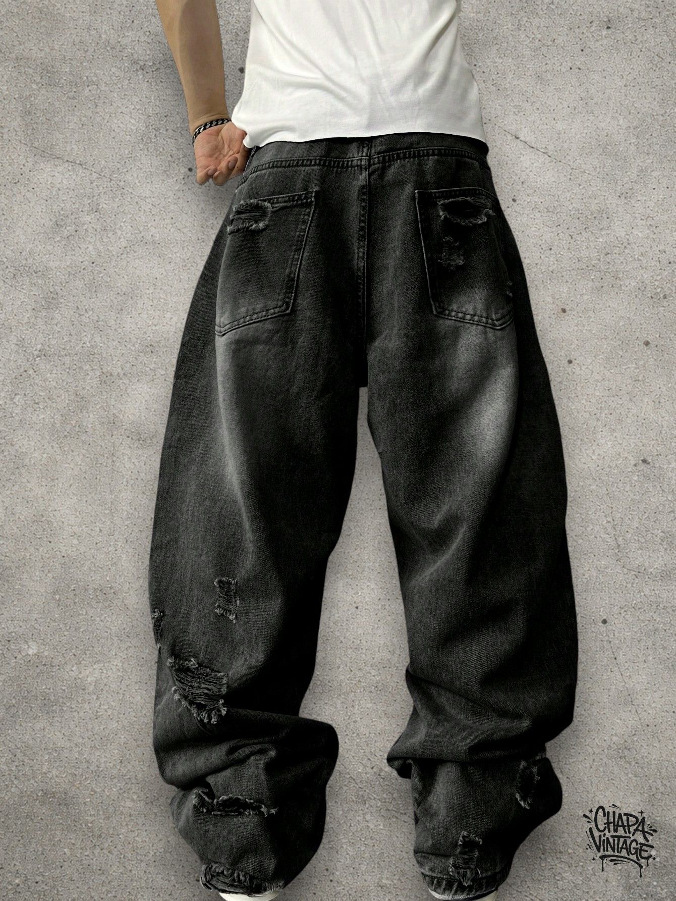 Japanese Brand Distressed washed jeans Size US 32 / EU 48 - 2 Thumbnail