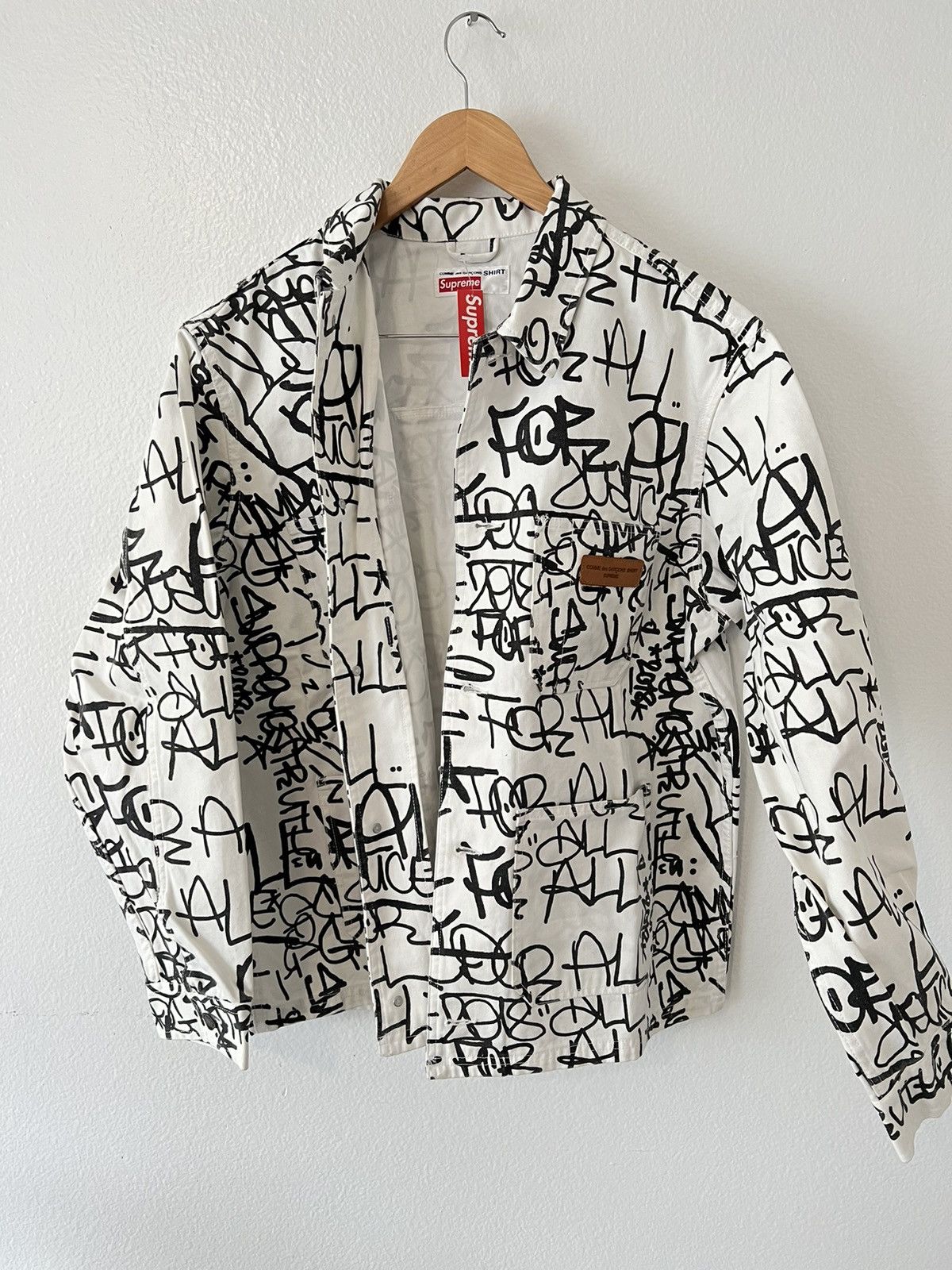 Supreme Comme des Garcons SHIRT Printed Canvas Chore Coat