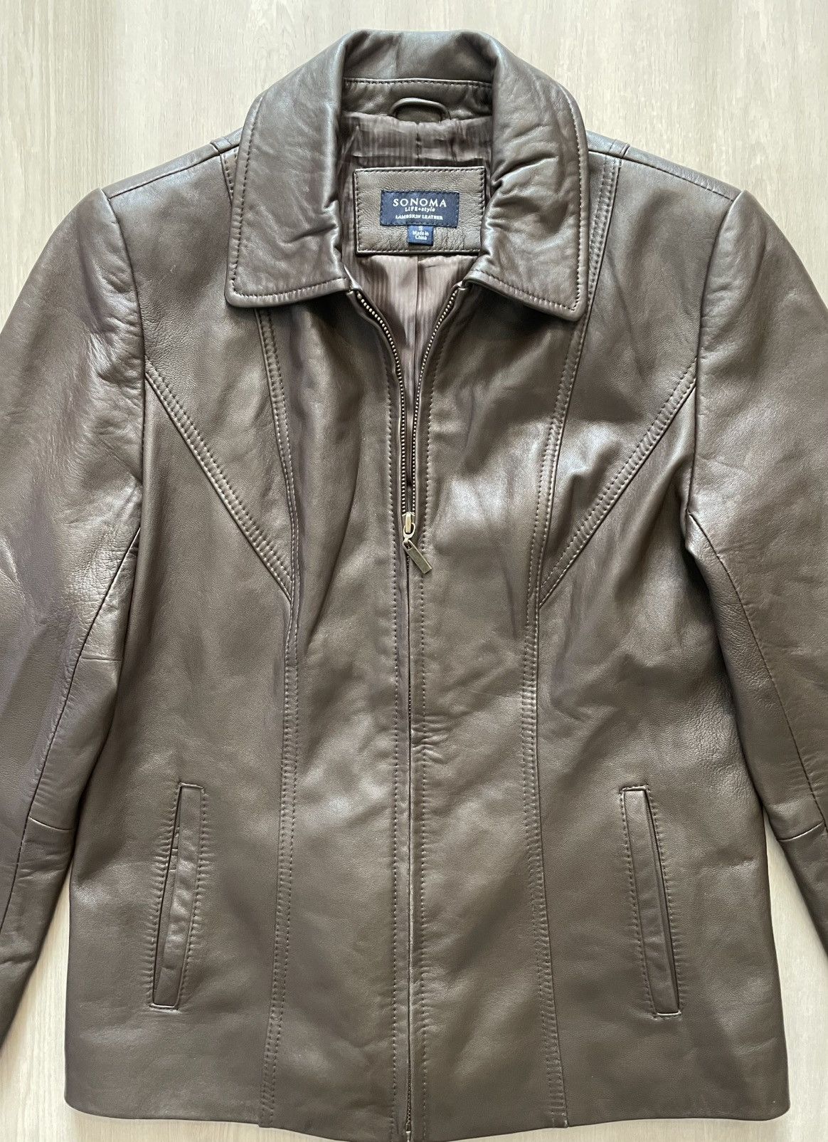 Sonoma Sonoma Lamb Skin Butter Soft Brown Leather Jacket- Small Size S / US 4 / IT 40 - 2 Thumbnail