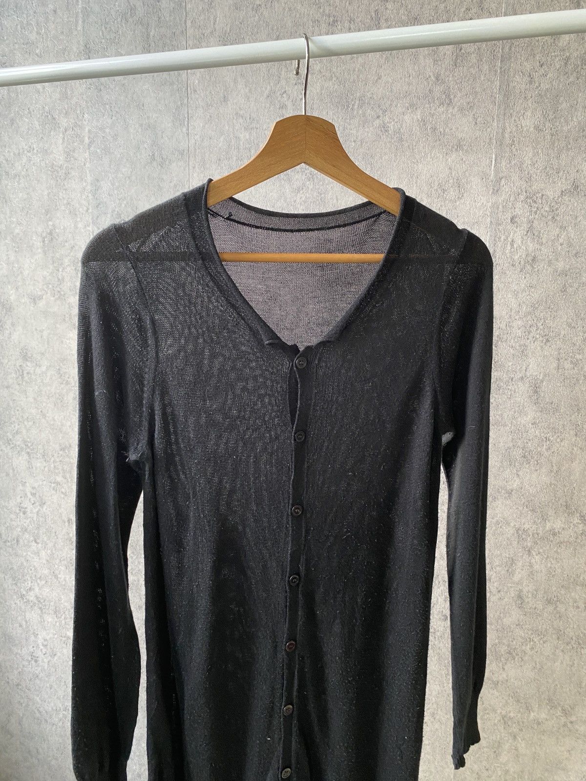 Japanese Brand × Yohji Yamamoto Yohji Yamamoto + Noir Black Long Cardigan Knitwear Size S / US 4 / IT 40 - 3 Thumbnail