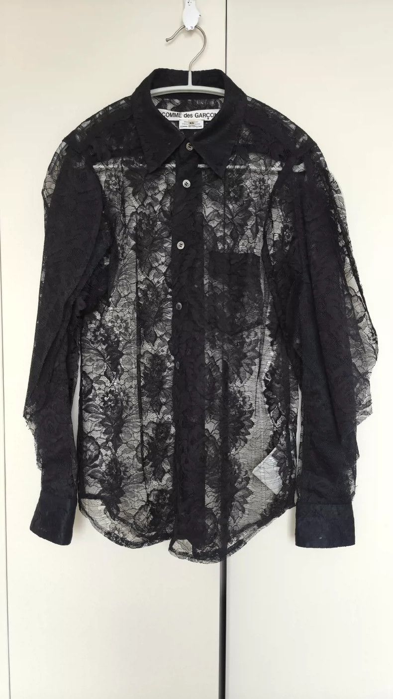 Comme des Garcons Comme Des Garcons Floral Black Lace Shirt Size XS / US 0-2 / IT 36-38 - 1 Thumbnail