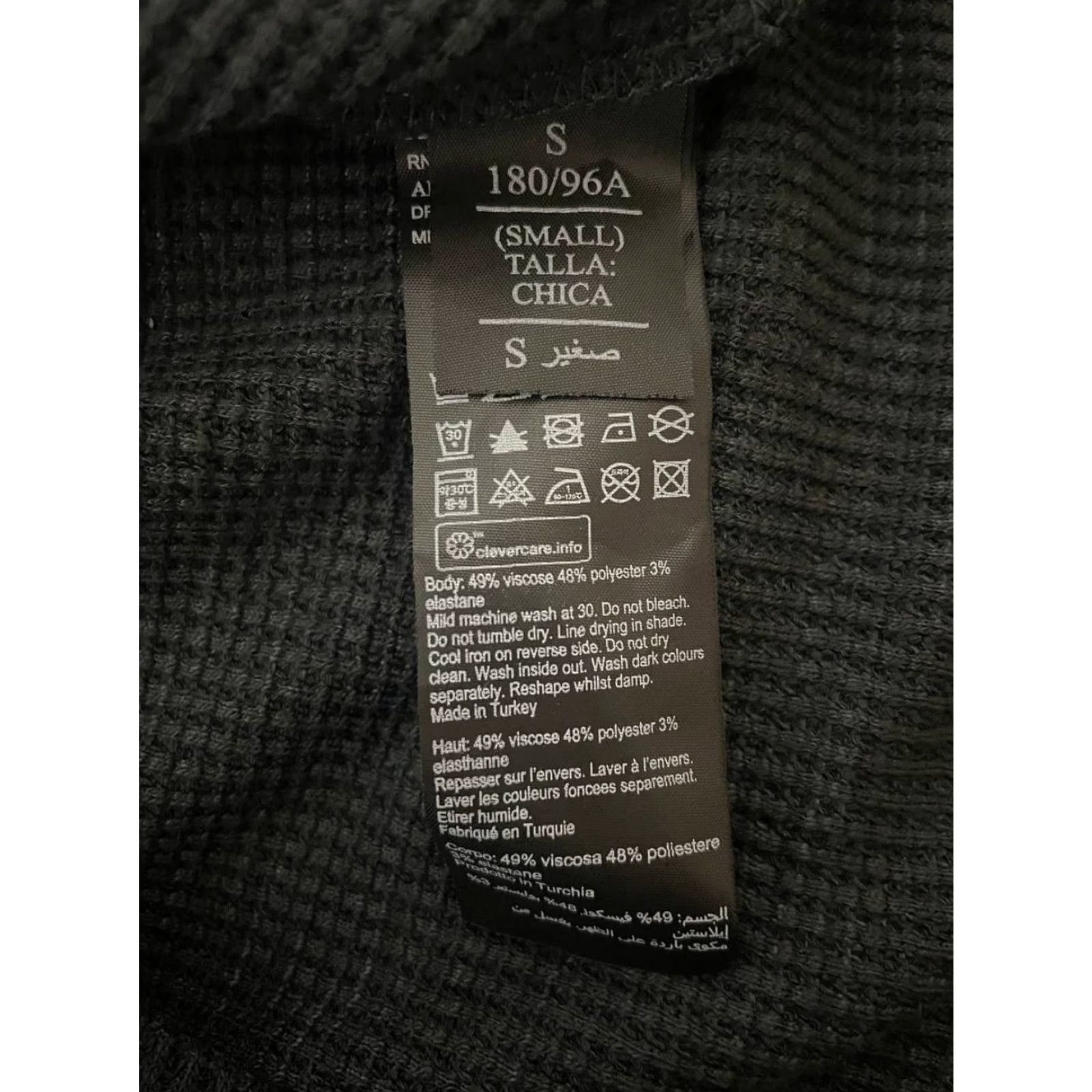 Allsaints AllSaints Mens Henley Knit Sweatshirt S Black Viscose Long Sleeve Shirt Sweatshirt Size US S / EU 44-46 / 1 - 5 Thumbnail
