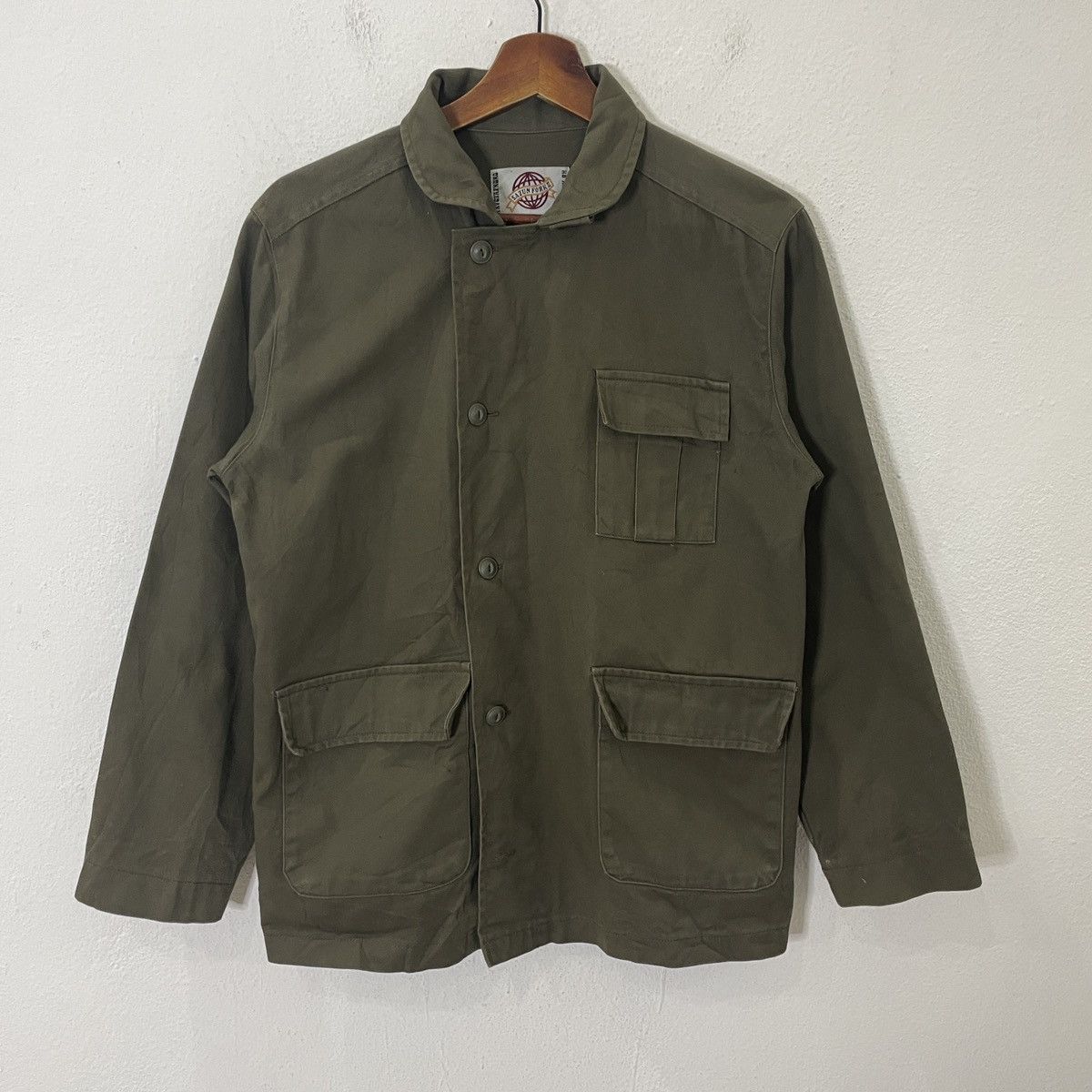 image of Sazun Fork Military Jacket in Green, Men's (Size Medium)