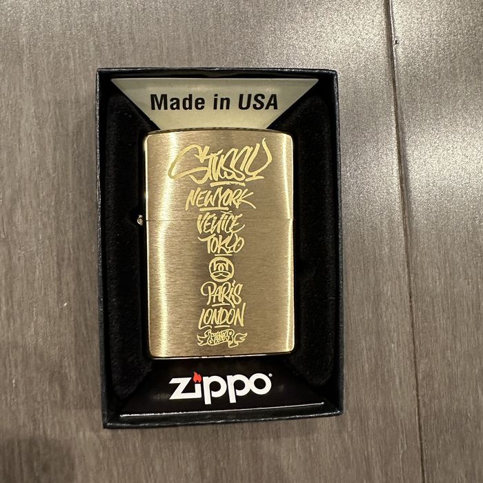 Stussy Stussy & Born x Raised Zippo Lighter Brass Brand New | Grailed