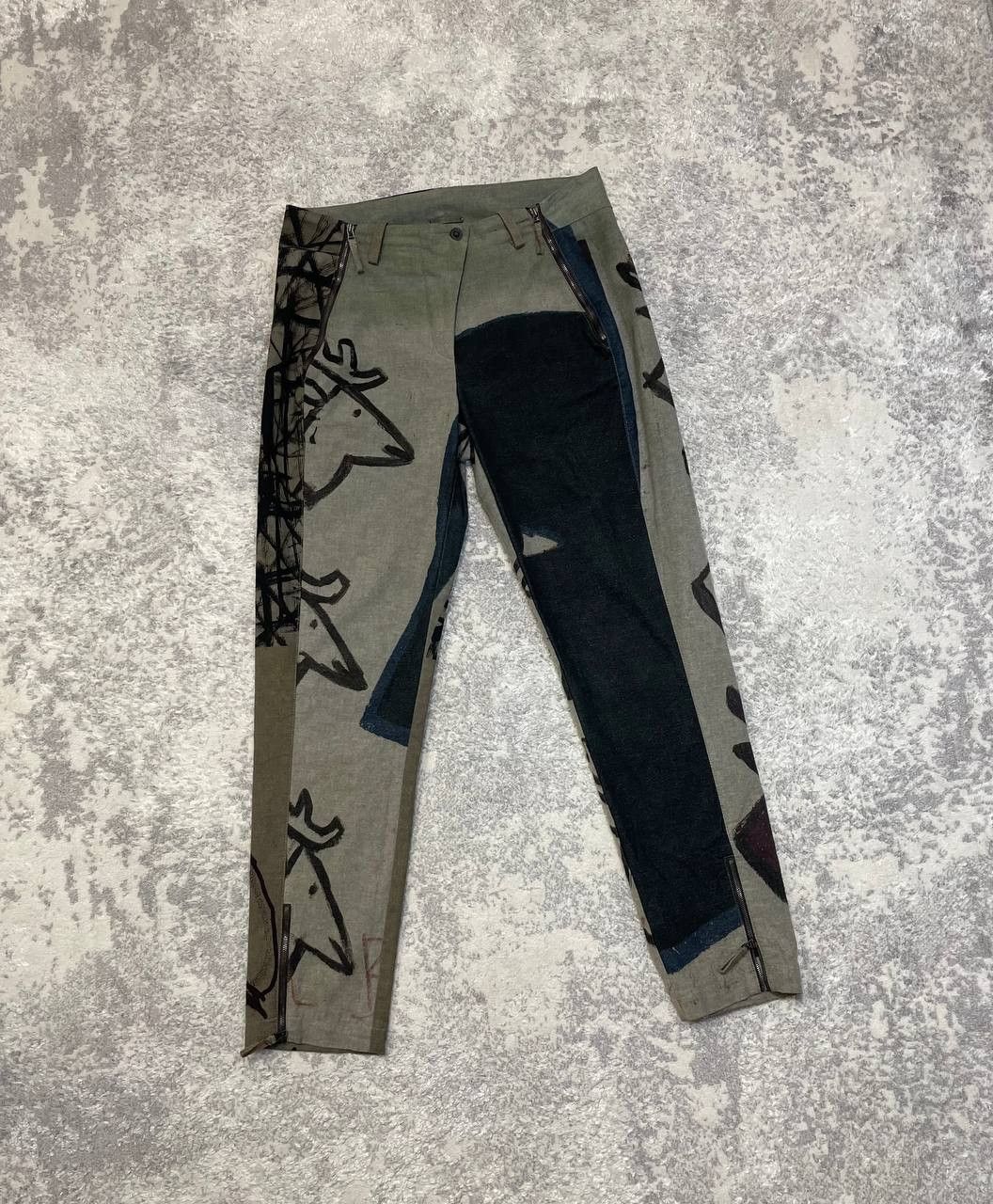 Annette Görtz Avant-Garde Art Print Pants, Cubist, Germany