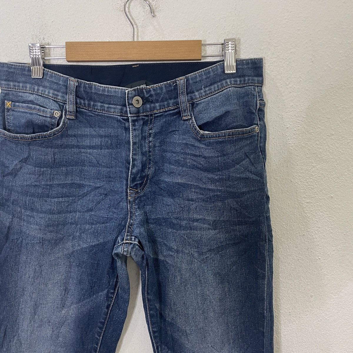 Other Vintage Bossini Jeans Seldvedge Distressed Denim Jeans Size US 31 - 2 Thumbnail