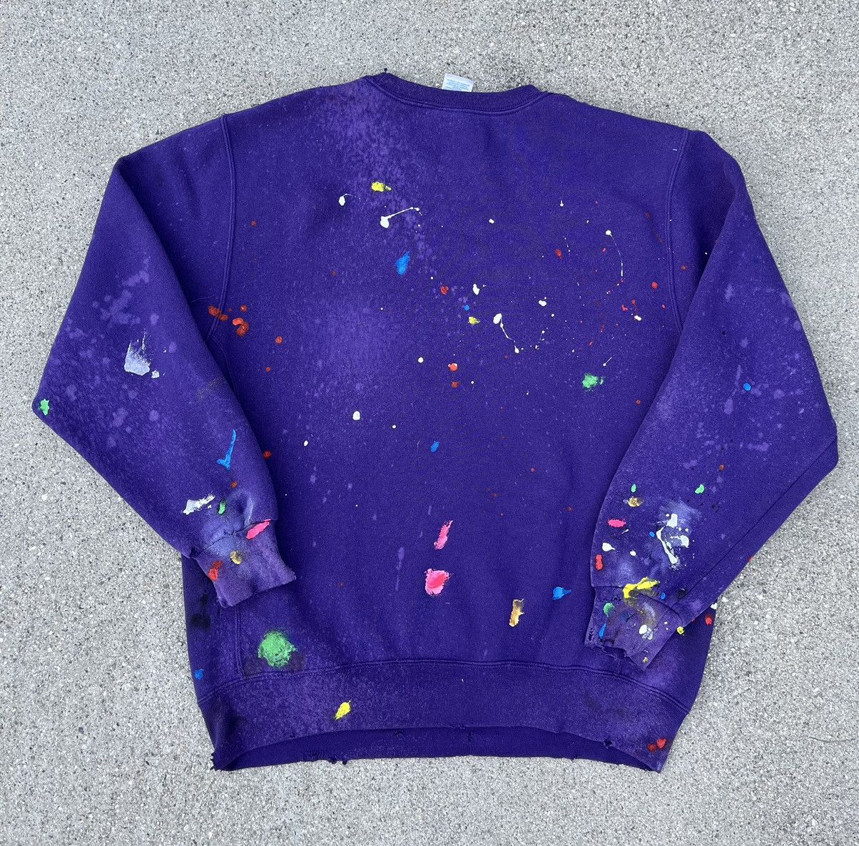 Russell Athletic Custom Russel Athletic Thrashed Distress Crewneck Sweatshirt Size US L / EU 52-54 / 3 - 2 Thumbnail