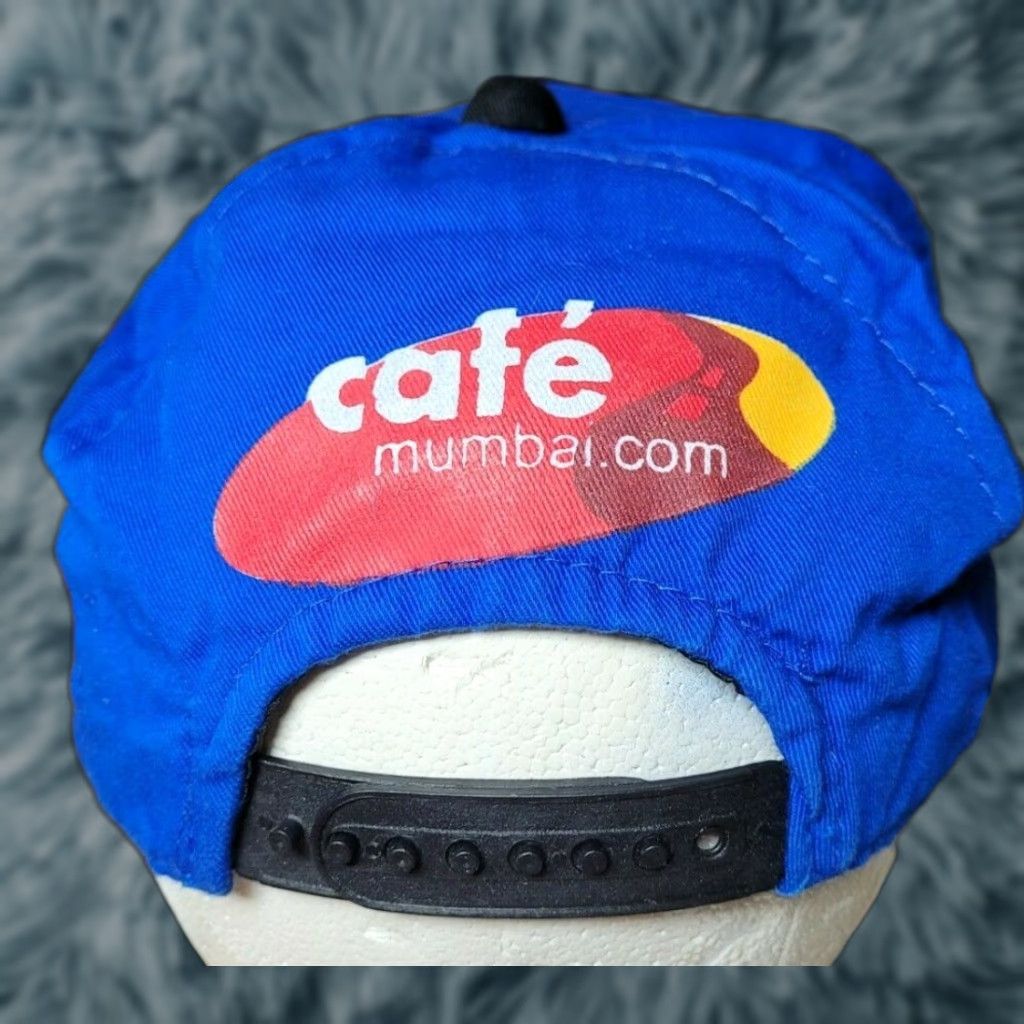 Vintage Cafe Mumbai Baseball Cap Adjustable Snapback Hat Mens Blue Cotton Blend Funny Aerospace Theme Cap NICE Size ONE SIZE - 1 Thumbnail