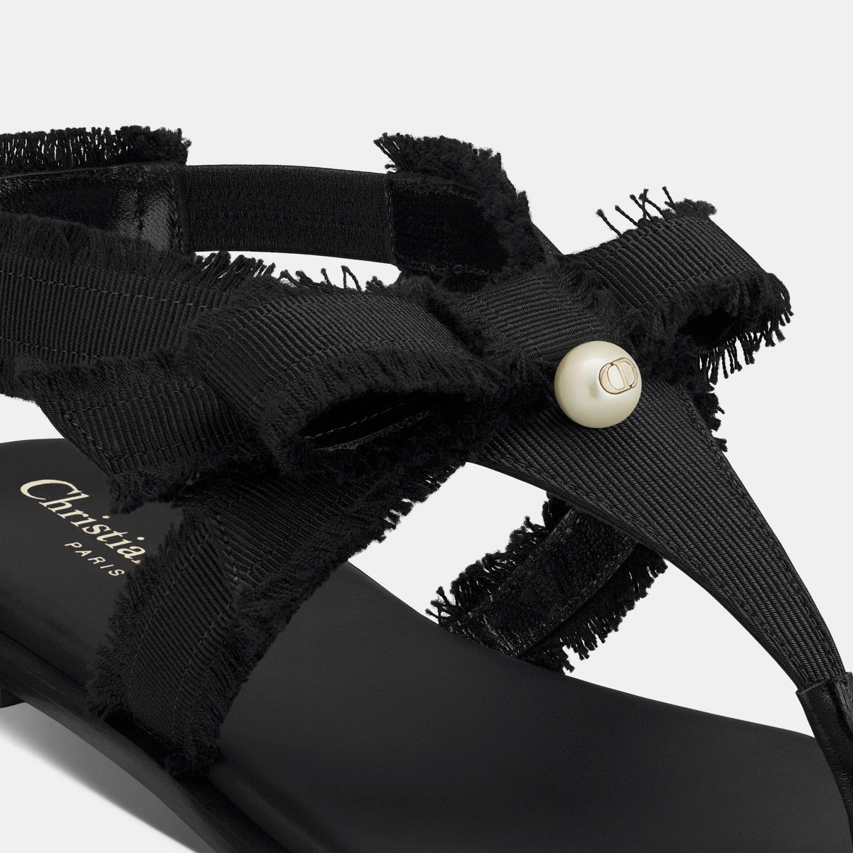 Dior o1bcso1str0226 Diorable Thong Sandal in Black Size US 8 / IT 38 - 4 Thumbnail