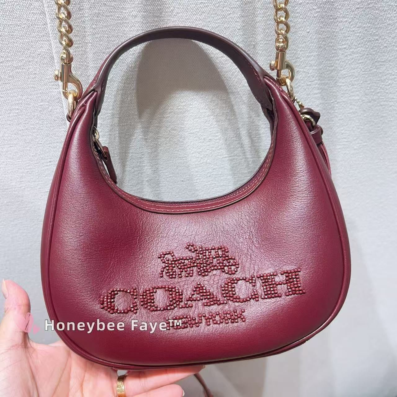 Coach Carmen Mini Crossbody Bag With Beaded Coach Graphic CCE60 Size ONE SIZE - 2 Thumbnail