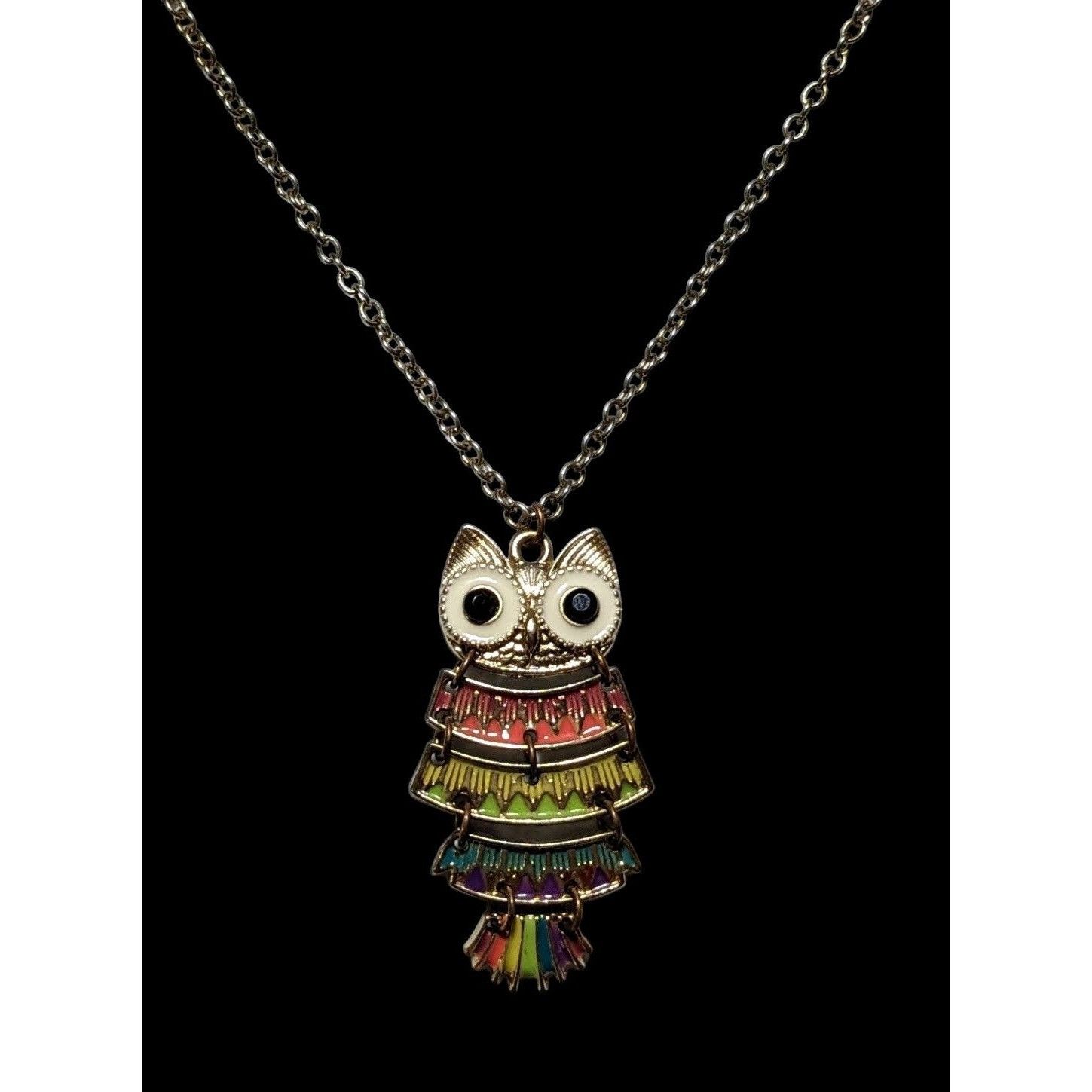 Other Rainbow Articulated Owl Necklace Size ONE SIZE - 6 Thumbnail
